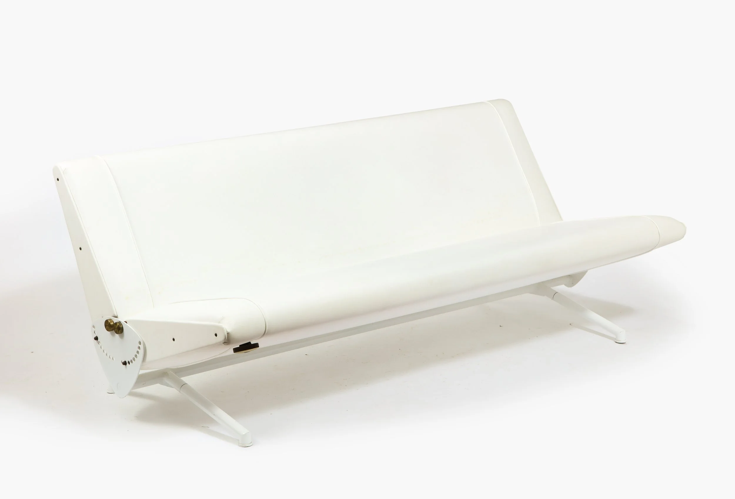 White Osvaldo Borsani D70 Armless Sofa for Tecno