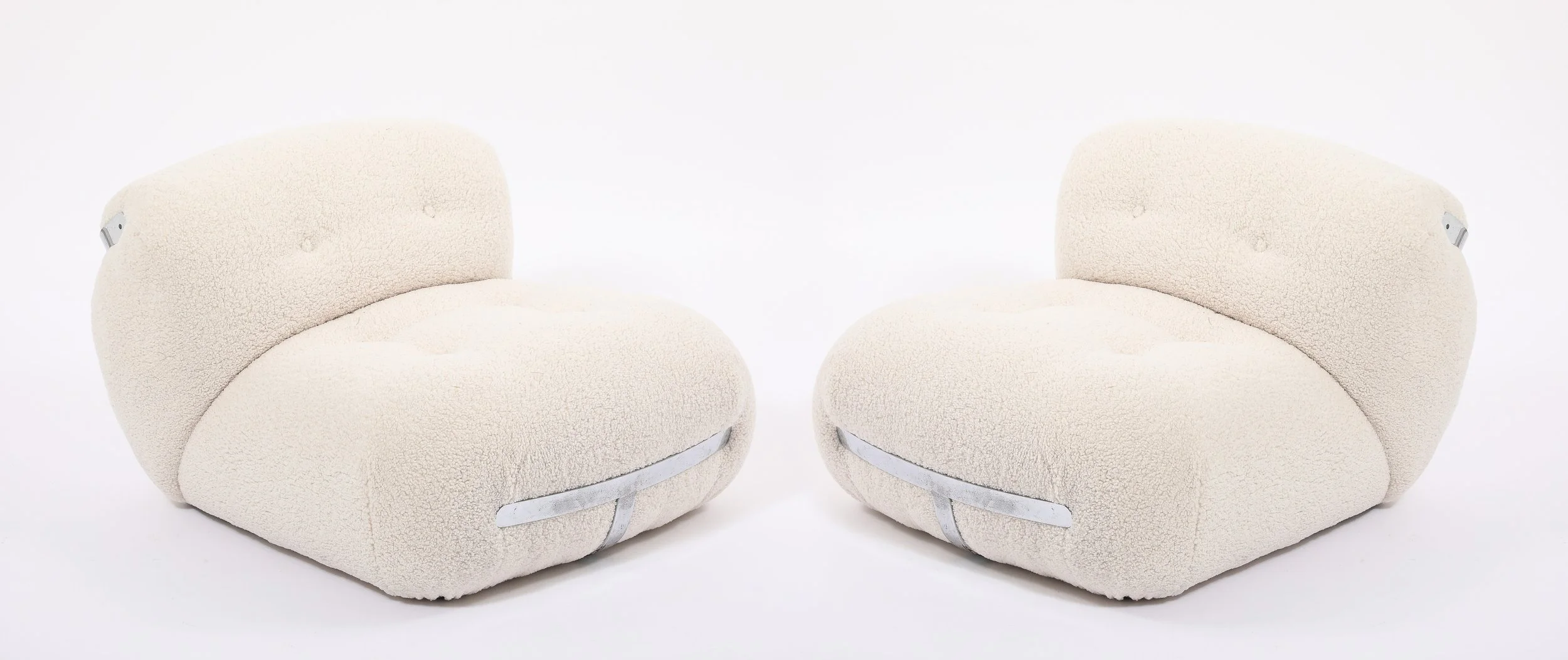 Italian “Cloud” Slipper Chairs