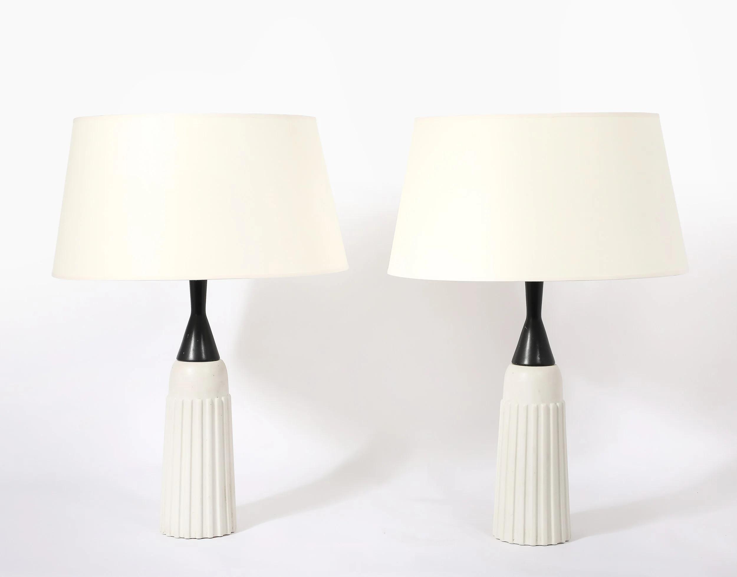 Ceramic Fluted Table Lamps