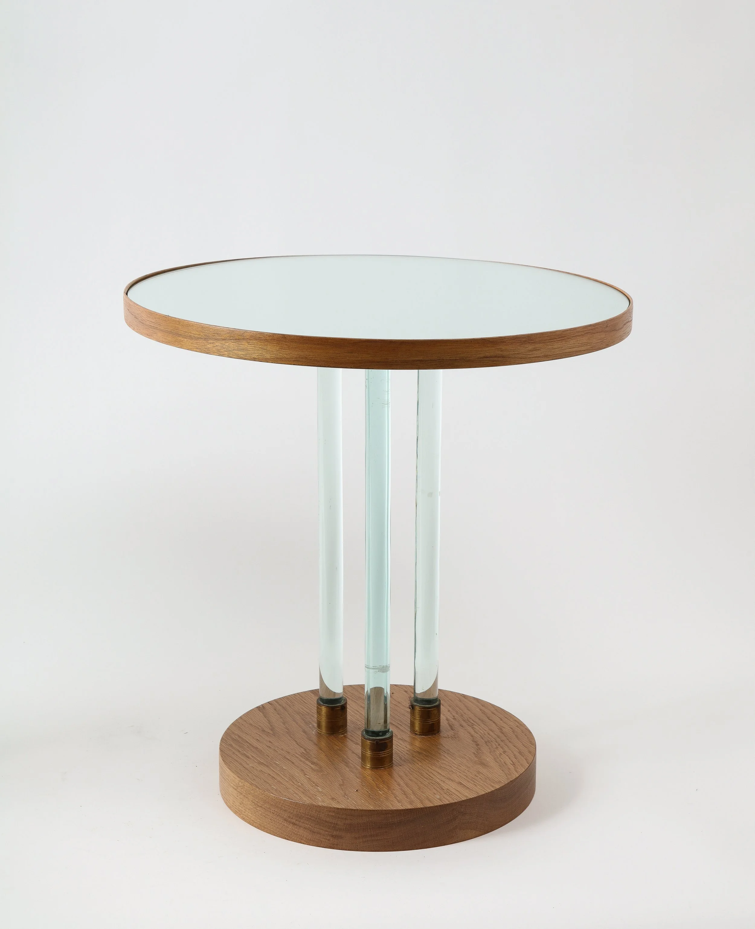 Jacques Adnet Mirror End Tables