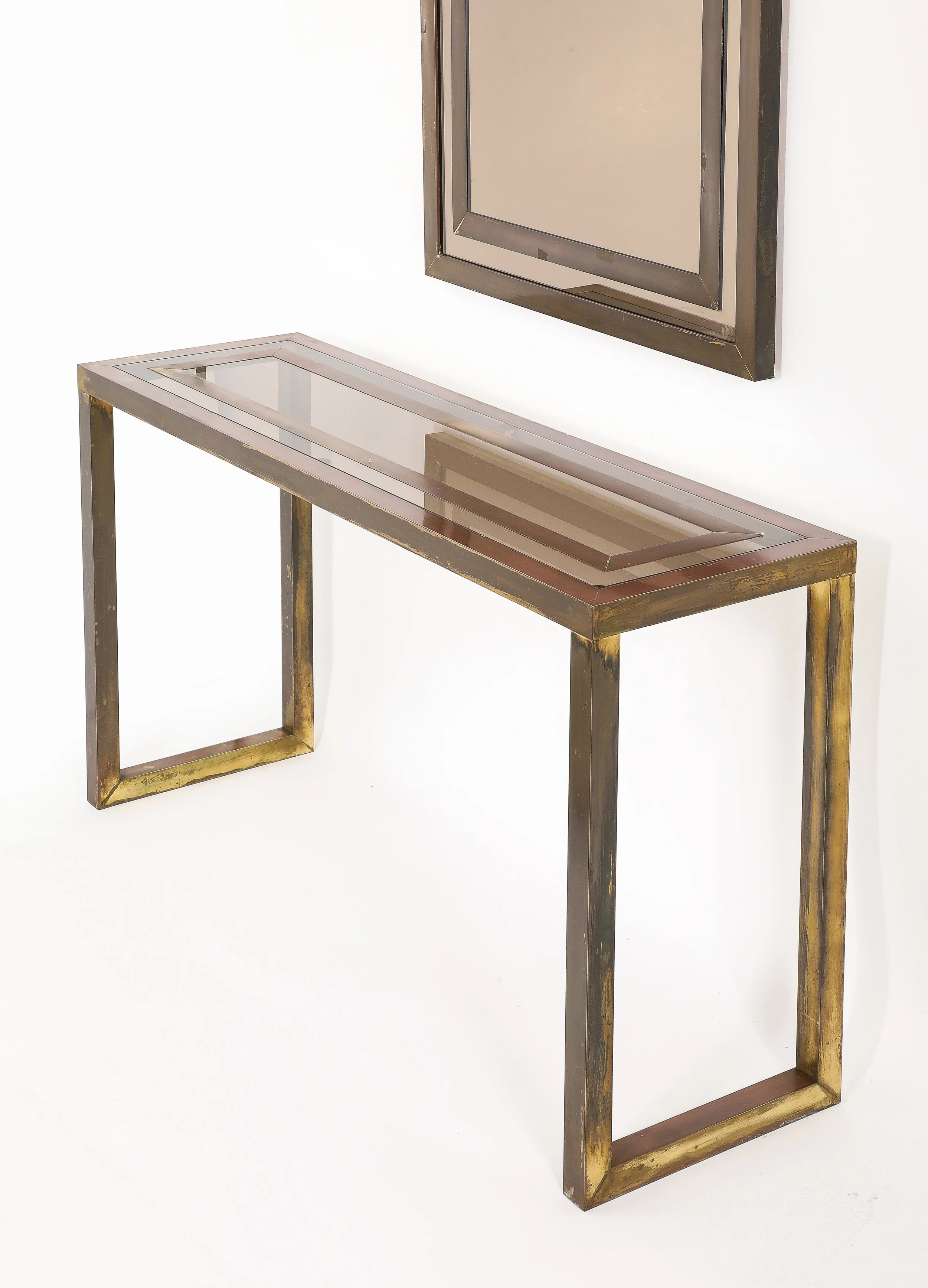 Jansen Smoked Mirror and Console Set