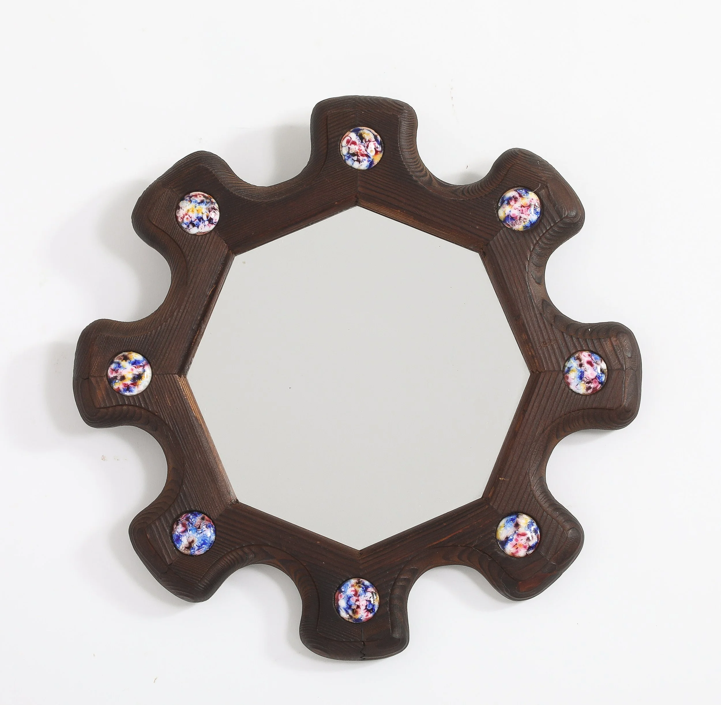 Pine & Enamel Mirror