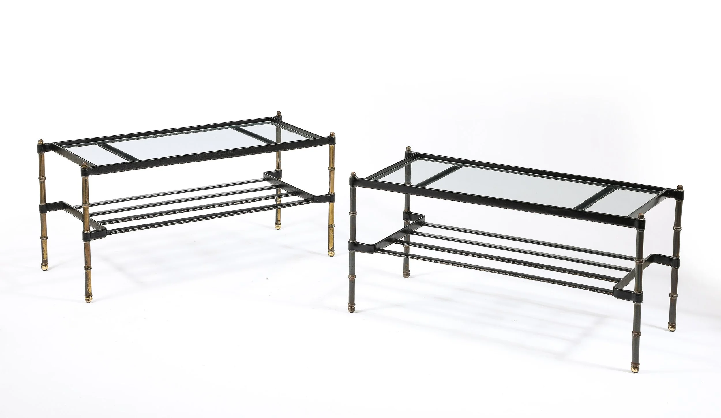 Pair of Jacques Adnet Coffee Tables