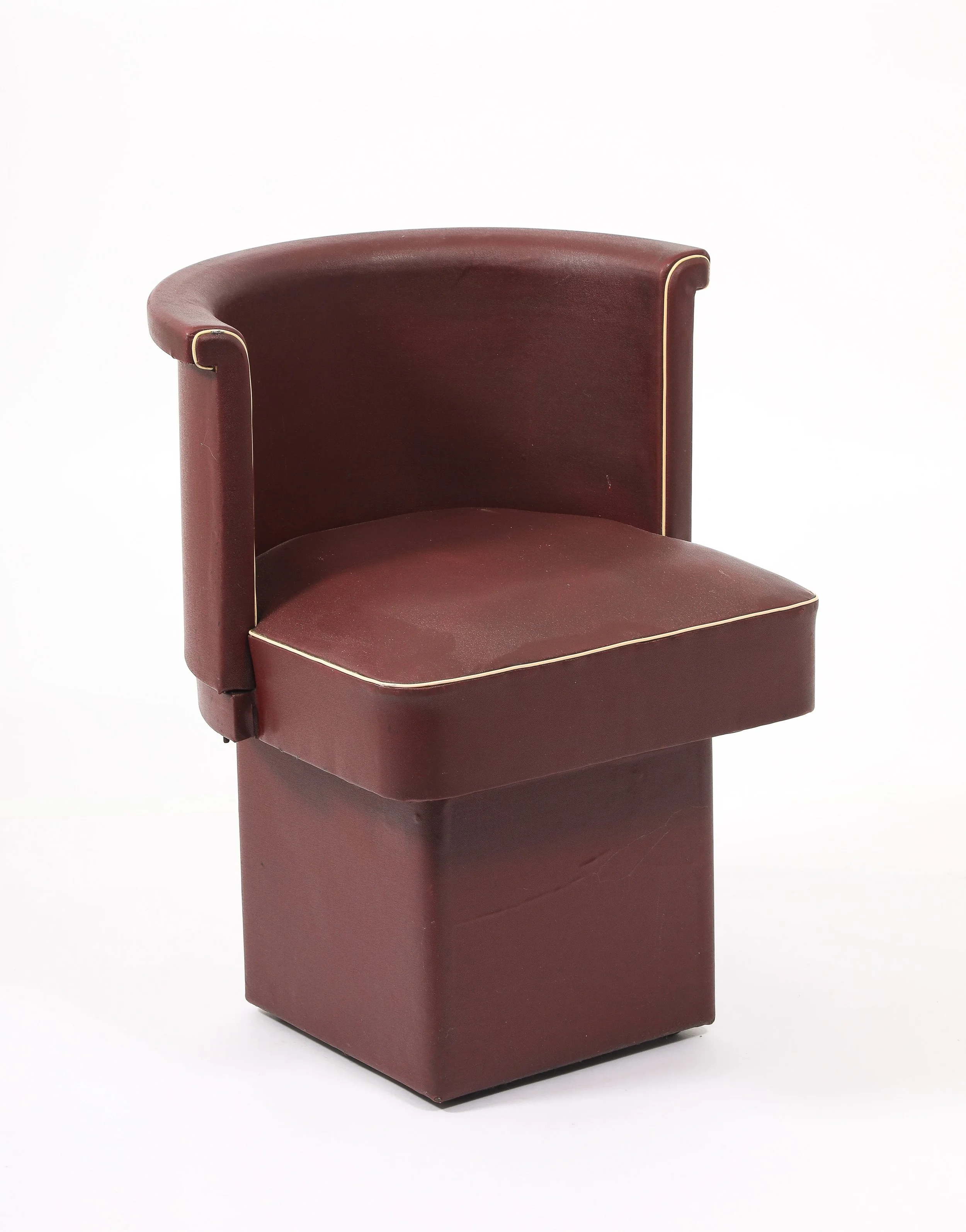 Adnet Red Swivel Chair