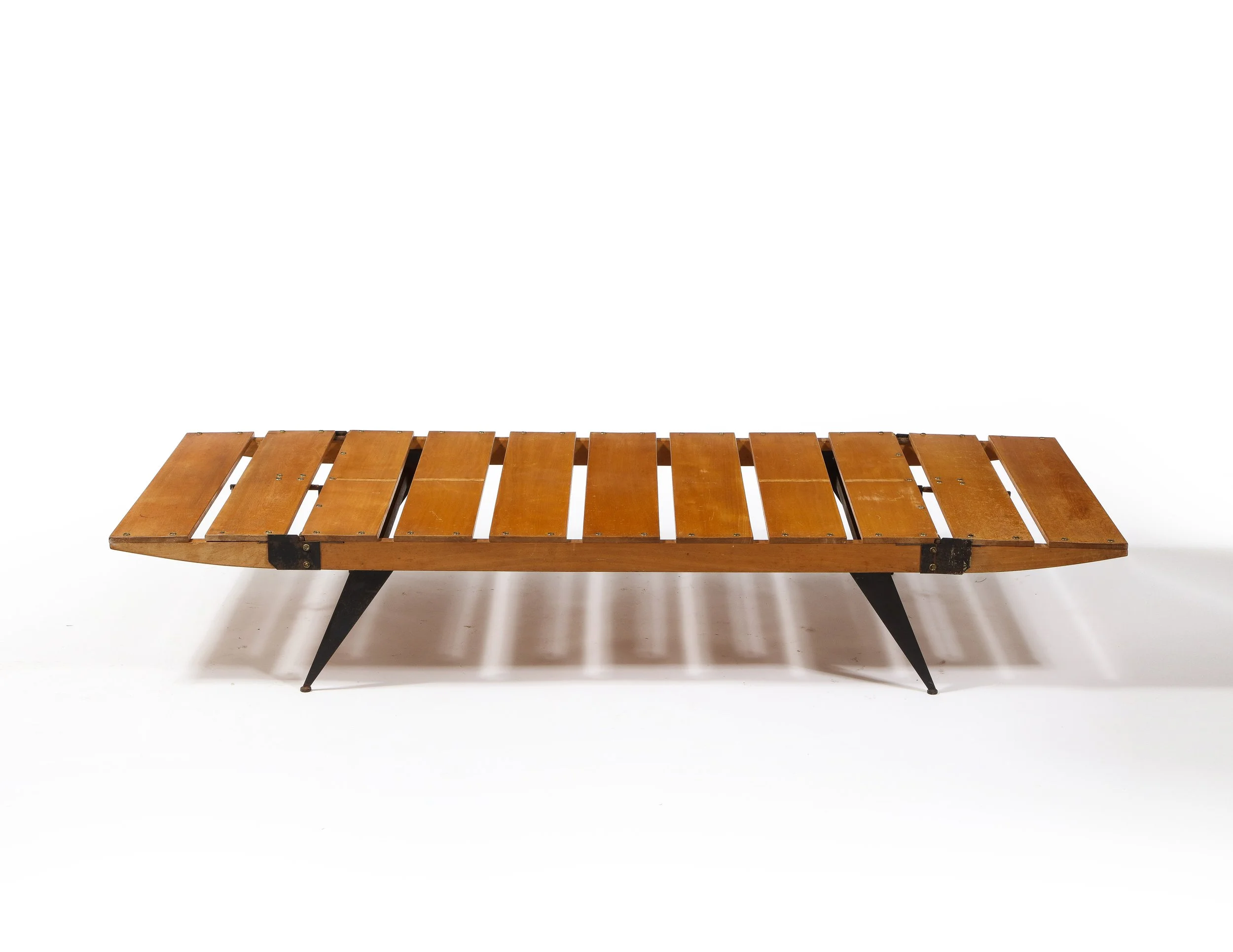 PASCAL BOYER Metal & Wood Slats Convertible Daybed