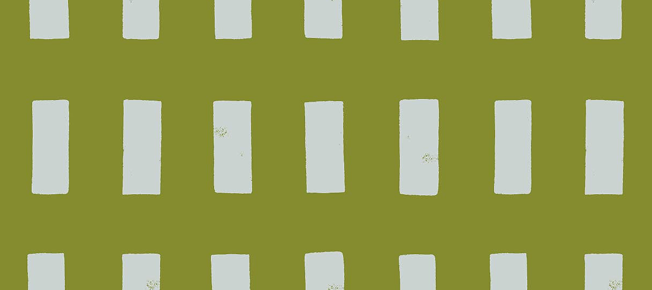 Cropped avocado green pattern with textured mint grey rectangles in a grid