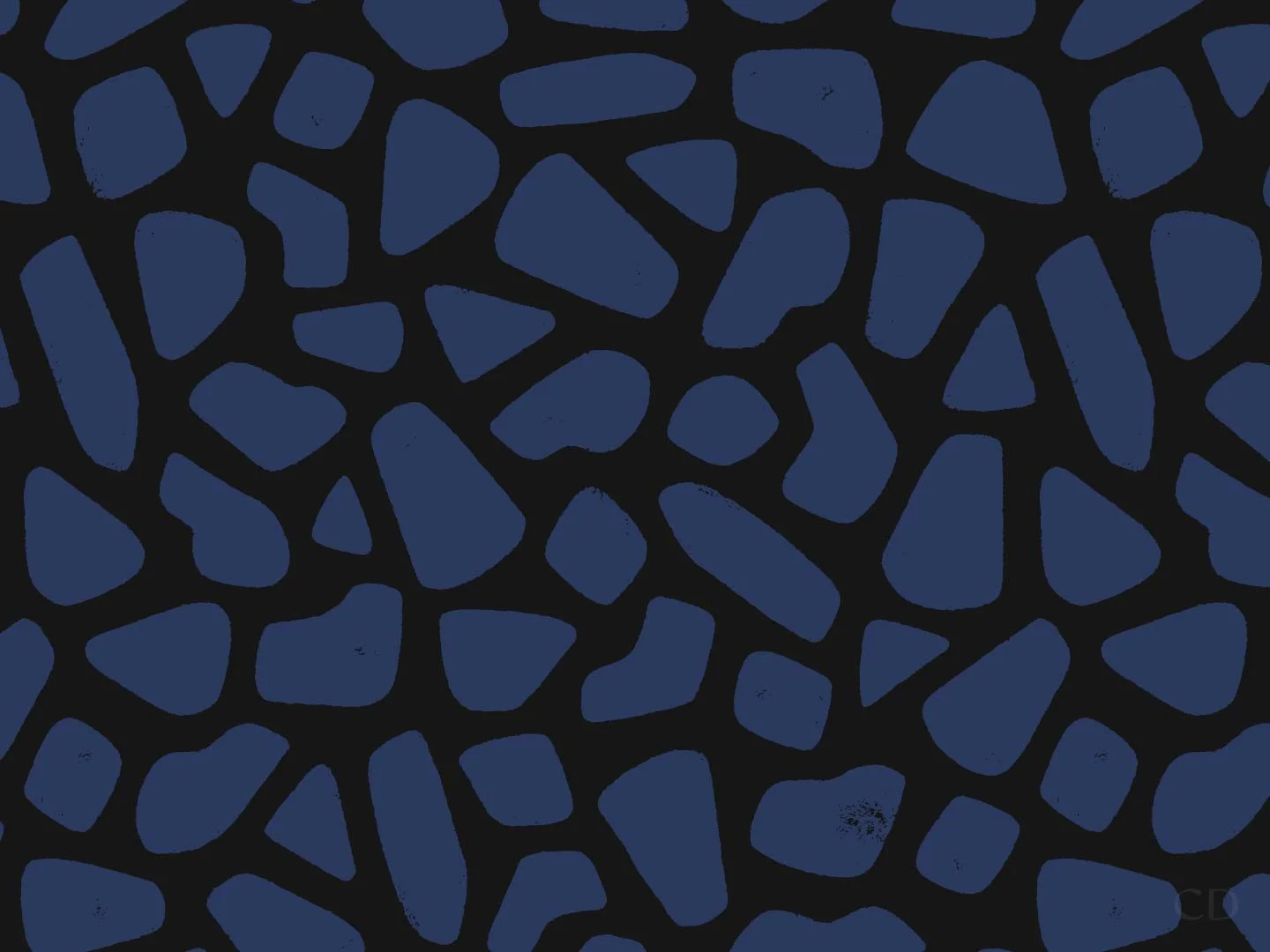 Seamless soft black pattern with abstract midnight blue shapes and subtle texture