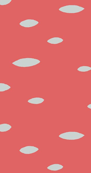 Cropped guava pink and mint grey pattern with abstract oval shapes and subtle texture
