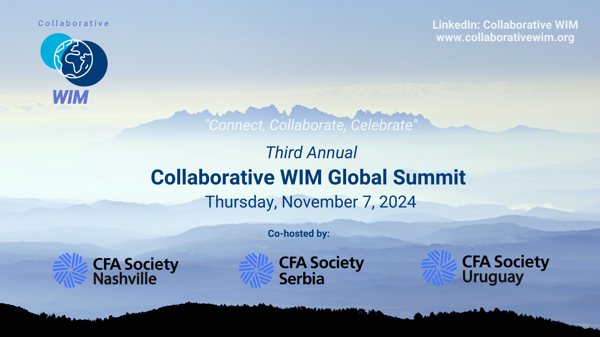 3rd Annual CWIM Global Summit: "Connect, Collaborate, Celebrate 2024” (Co-hosted by CFA Societies Nashville, Serbia, and Uruguay)