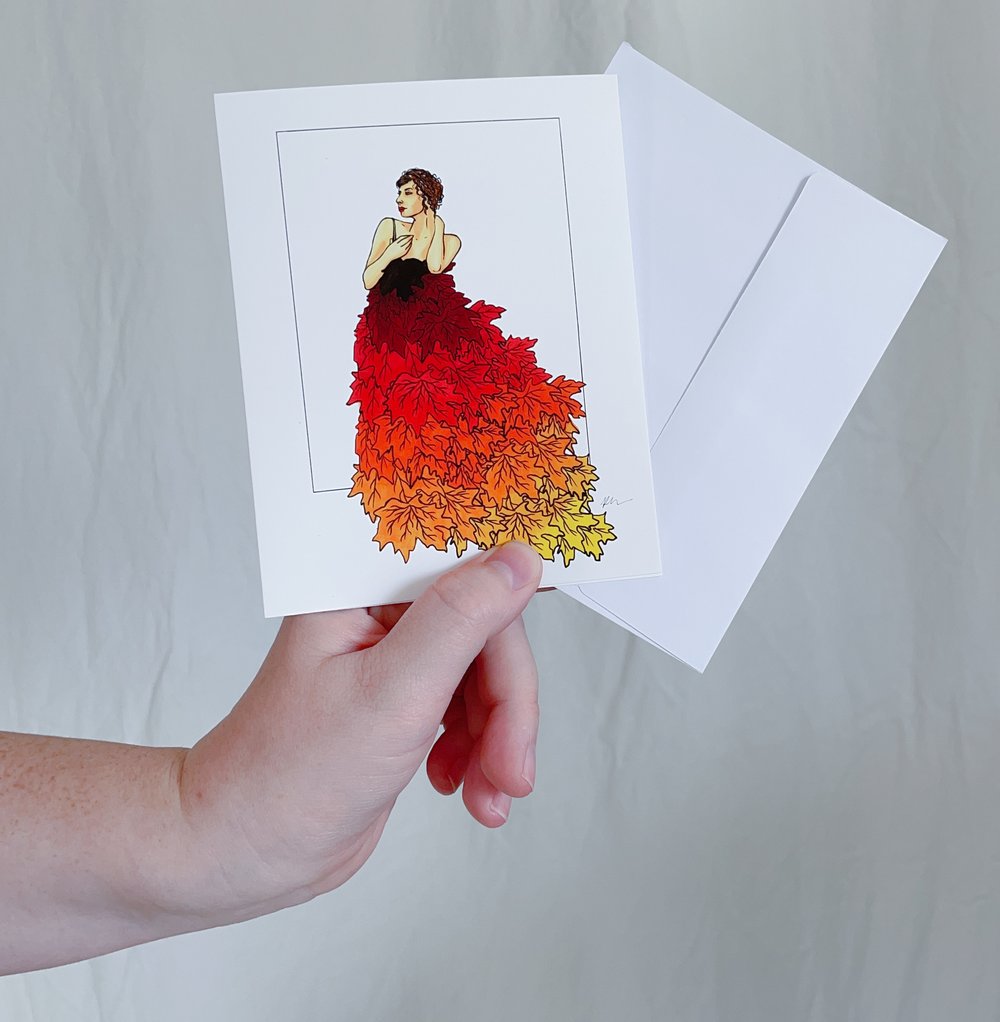 Floral Fashion Illustration 4x6 Blank Notecards — Becky Coleman
