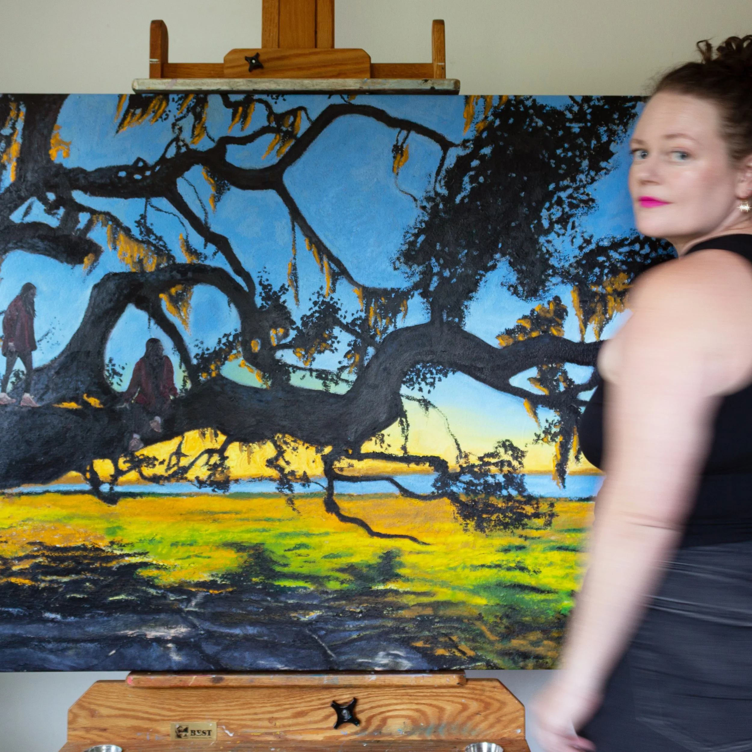 Just a little fun while I take photos of my actually very serious artwork. As it turns out, I&rsquo;m human and contain multitudes. I get to be my very goofy self and still make artwork that takes your breath away. All are available on my site.
.
#st