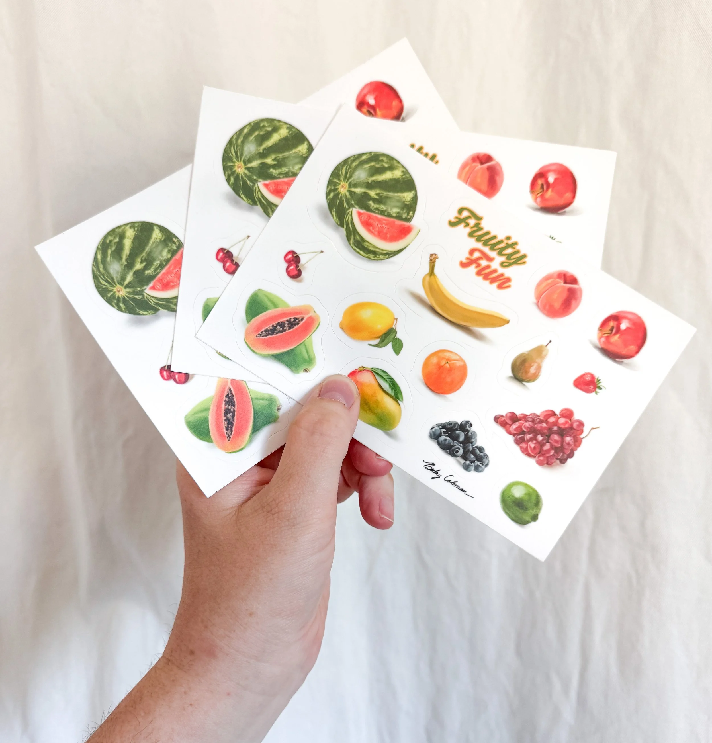 4x6" Fruit Sticker Sheet