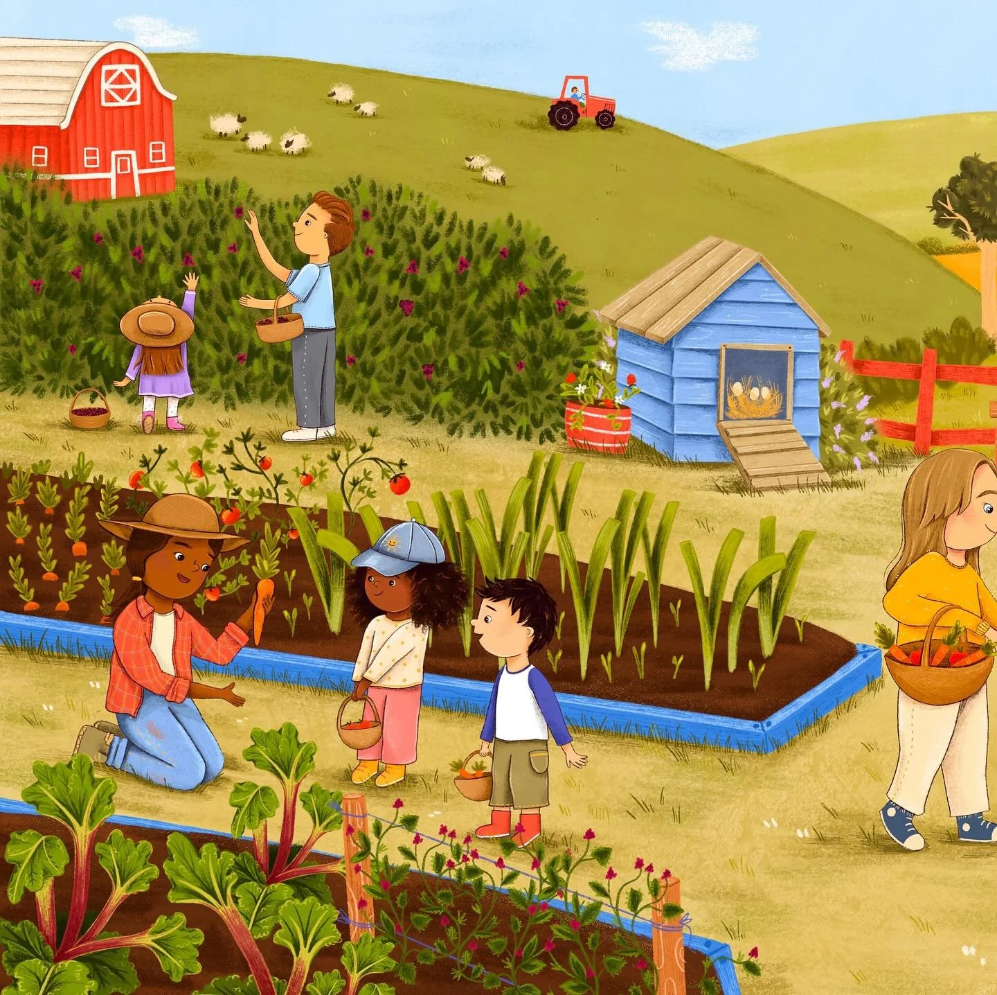 🌱 Happy Earth Day 🌱 

I worked with my agency @astoundusagency on this little farm yard spread, and just so happened I finished it in time for earth day - which is very apt as it&rsquo;s all about sustainability and home grown fruits and veggies 🥕