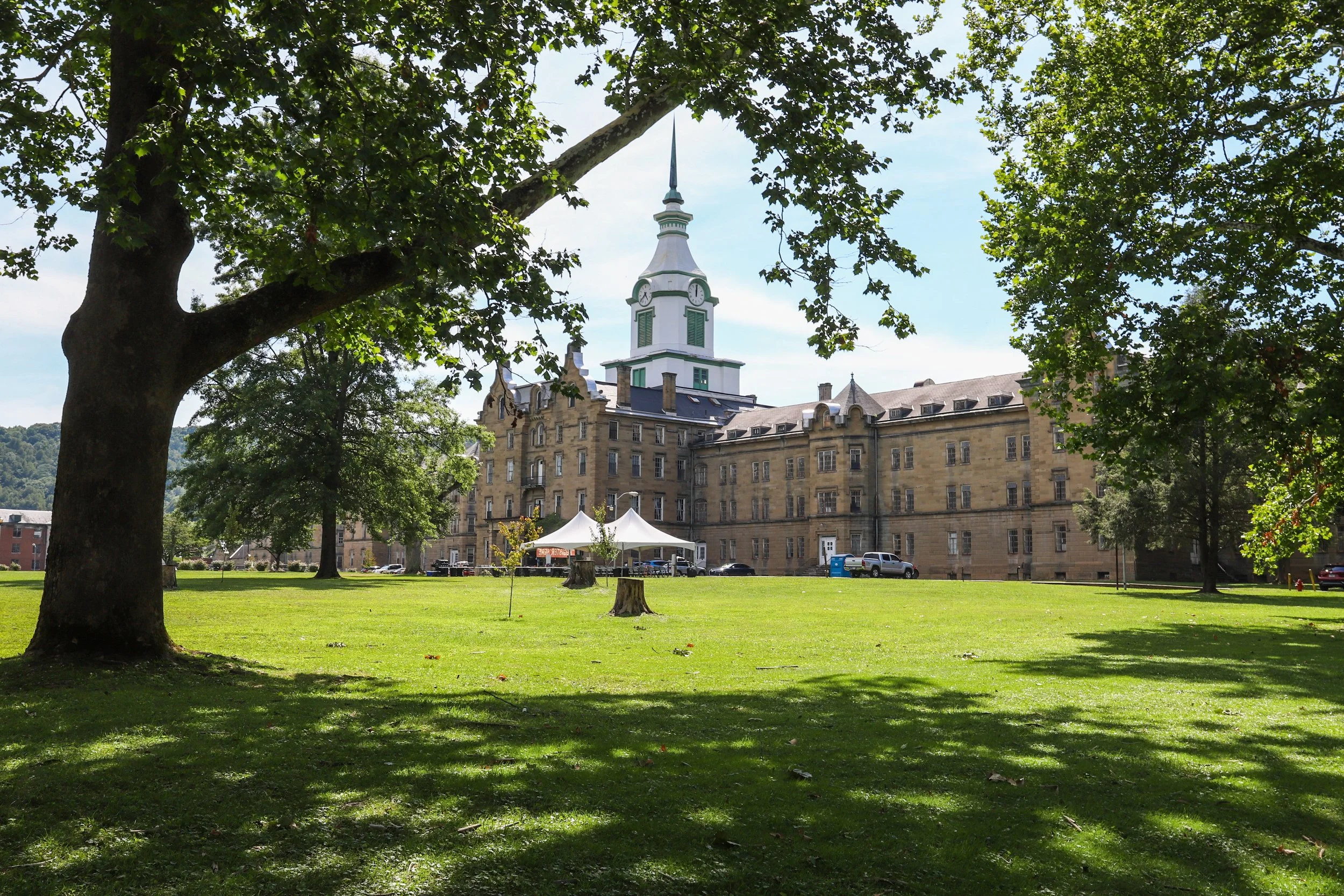 large stone building former lunatic asylum