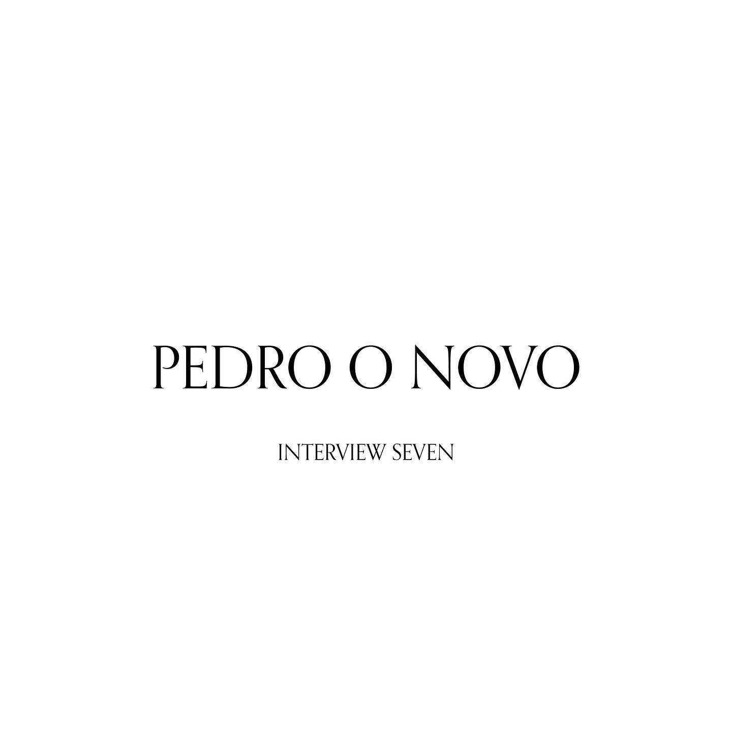 Plato is happy to present INTERVIEW SEVEN. For this seventh interview we focused on Pedro O Novo @pedro.o.novo 

Check the full interview, both in English and Portuguese, in our website (link in BIO).