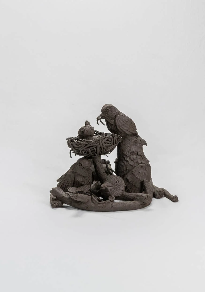 CAETANO DE OLIVEIRA
Floresta Negra, 2026
Modelação em grés cerâmico negro cozido a 1240°C | Hand-modelled black stoneware, fired at 1240°C | 28x22cm