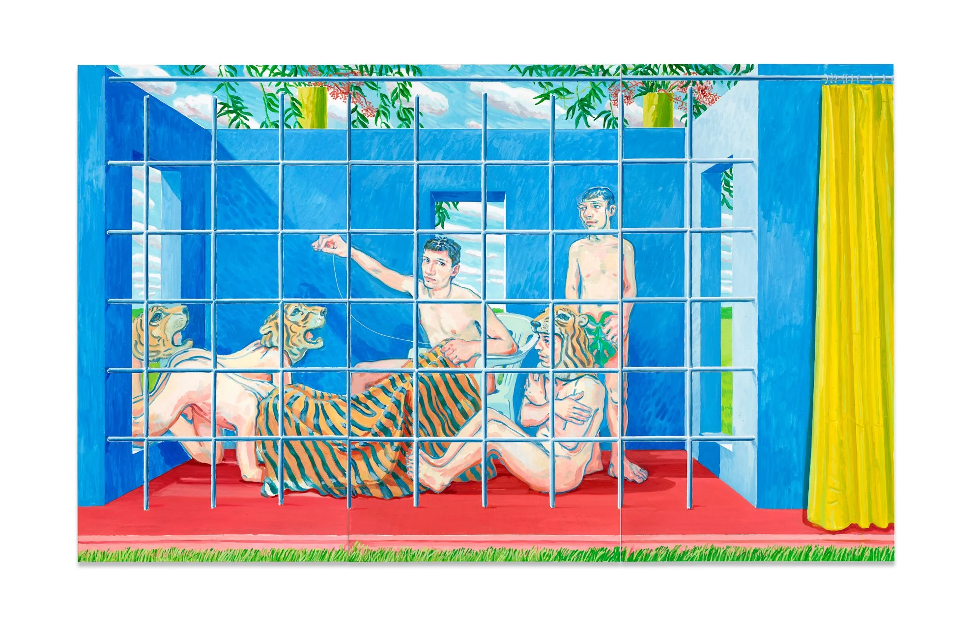 ABEL MOTA
“Três Tristes Tigres” (Three Sad Tigers), 2024
Oil on canvas / 220 x 360cm / 8.000 € + VAT