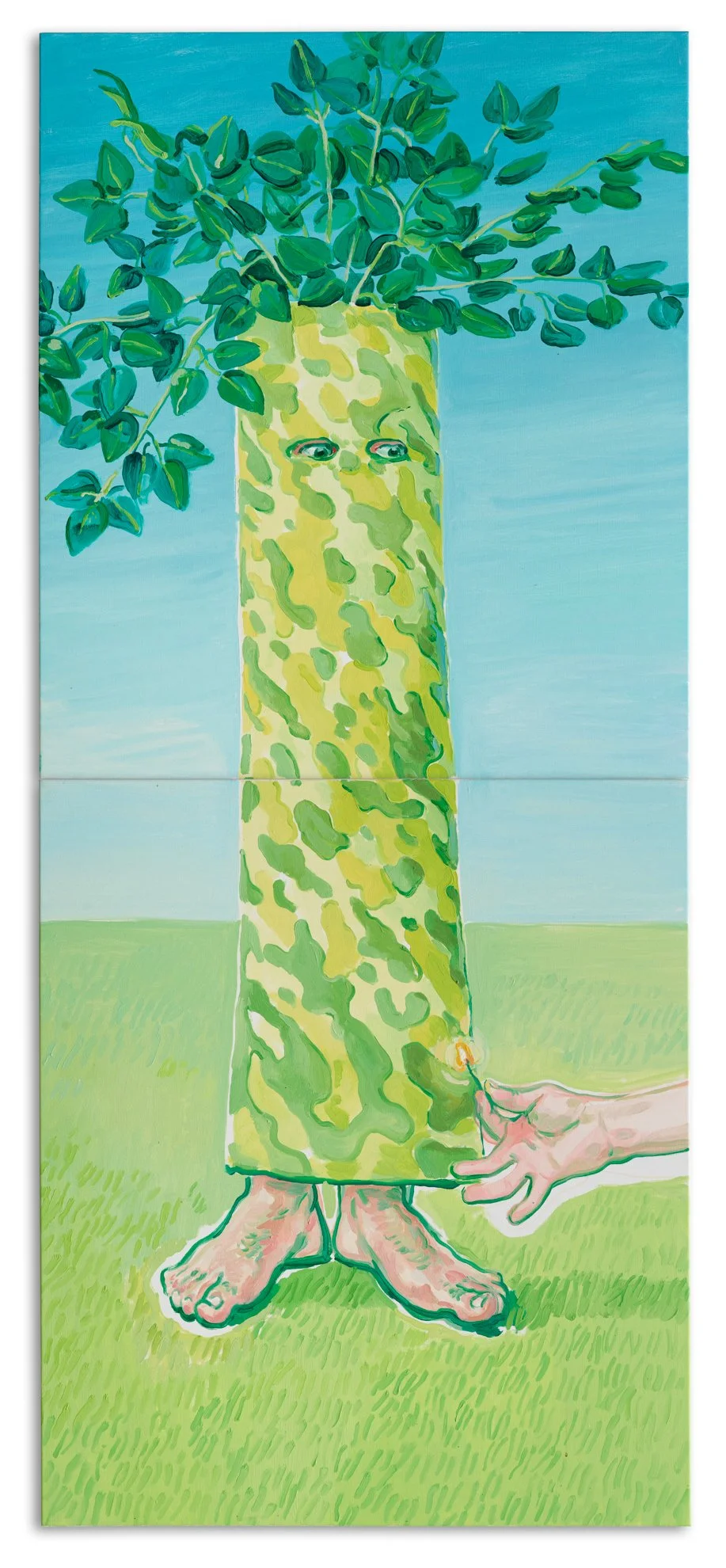 ABEL MOTA
“Quem brinca com o fogo, faz xixi na cama” (People who play with fire wet the bed), 2024
Oil on canvas / 200 x 87cm / 2.400 € + VAT