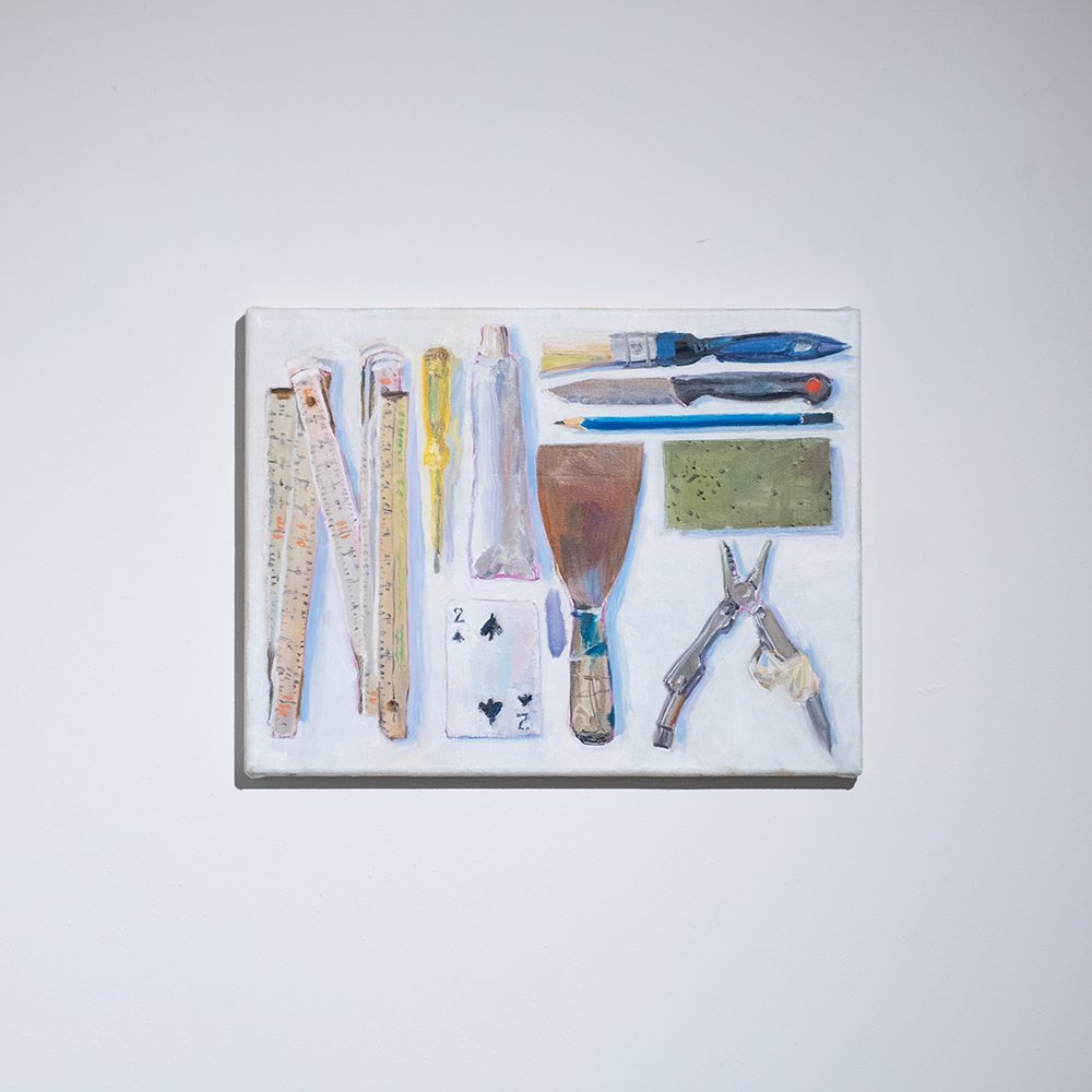 PEDRO BARASSI / Dois de espadas, 2023 / Oil on canvas / 27 x 41 cm