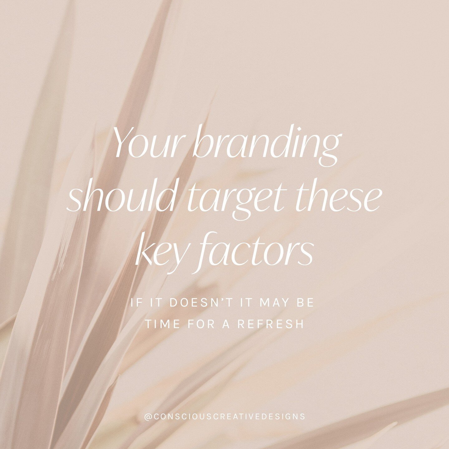 Your branding should target these key factors and if it doesn't it may be time for a refresh ✨
#brandingdesign #consciousbusiness #branddesigner #brandstrategy #heartcenteredbusiness #brandidentity #logodesign #buildyourbrand #brandingstudio