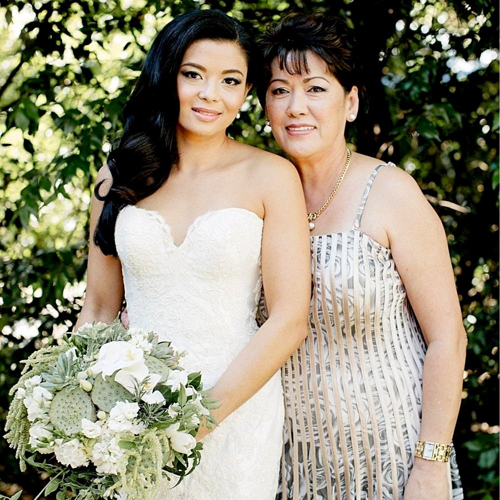 Day-of makeup service for mother of the bride or groom. Graceful, long-wearing glam by Ariel. #ElegantByAriel #CreatedbyAriel