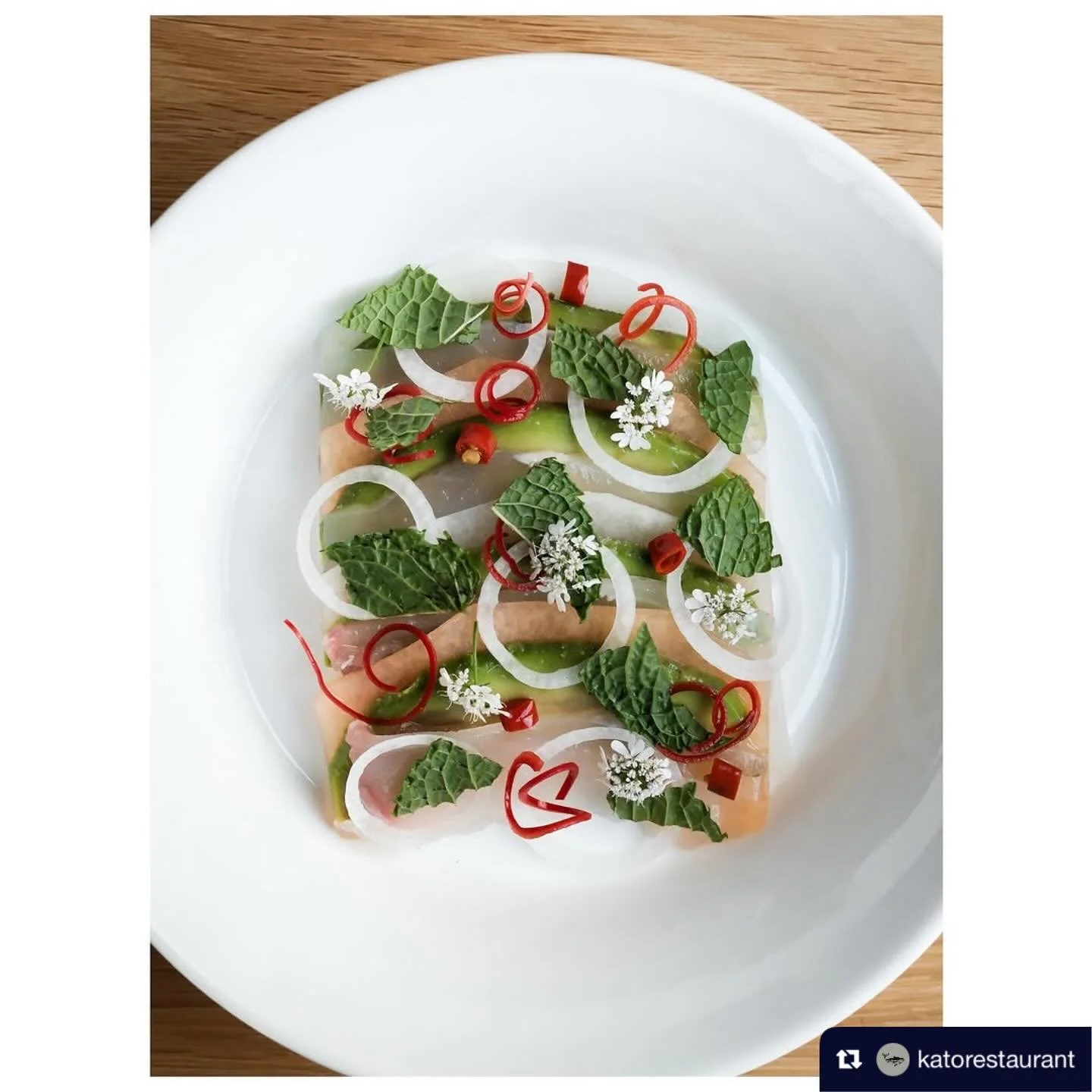 Wow!🙌🏽😍👨🏻&zwj;🌾🙏🏽🍈🌶️🥥🧅🌱🍈🍋🥑Repost from @katorestaurant
@kuyalord_la x @kato_restaurant 
KINILAW - CITRUS CURED HALIBUT, WITH SLICED JJ&rsquo;S LONE DAUGHTER AVOCADO, ONION, WEISSER BONNIE MELON, MINT, THAI BASIL, CHILI STRING, CILANTRO