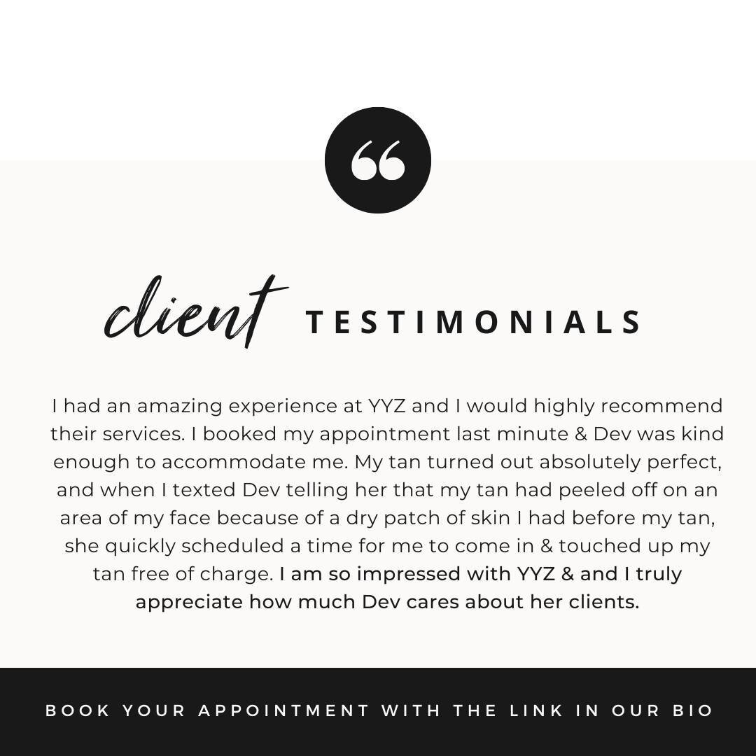 It's the little things. 

We want you to have a flawless tan 100% of the time.  Going above and beyond for our clients is what we do. We're so glad you had a great experience, Zahra, and we can't wait to see you again! 

Don't forget to book your app