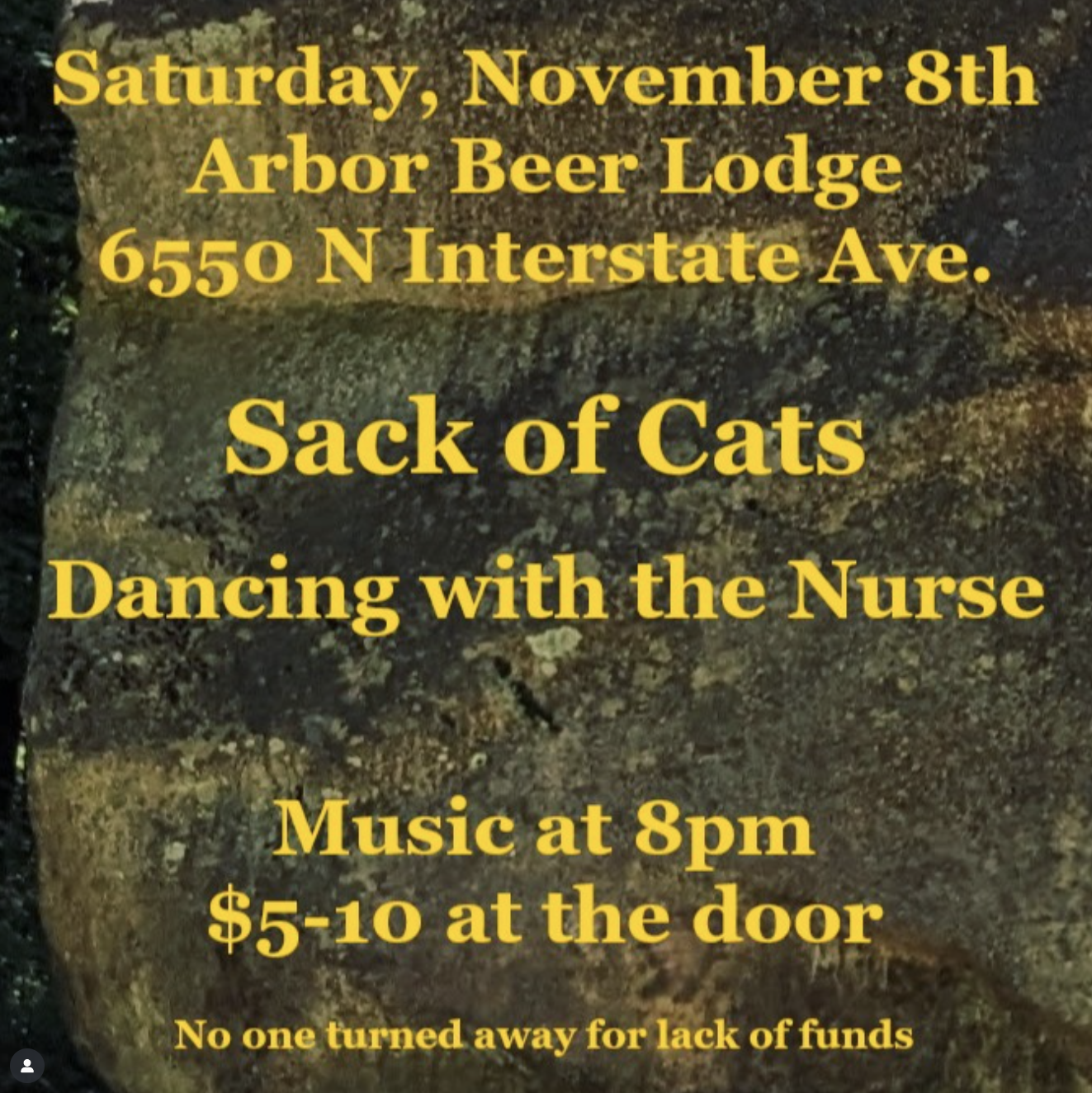 Live Music: Sack of Cats w/ Dancing with the Nurse
