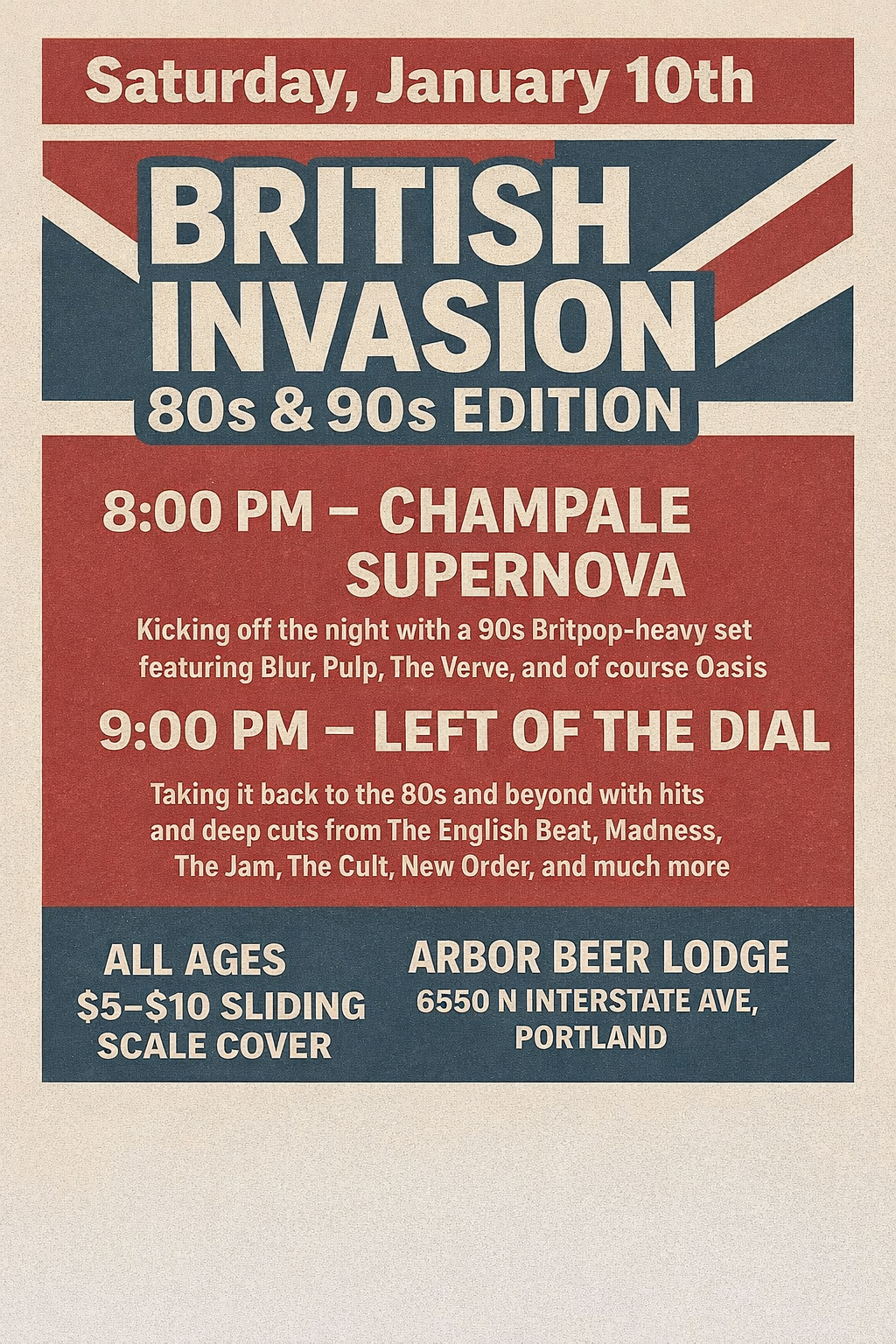 Live Music: Left of the Dial w/ Champale Supernova