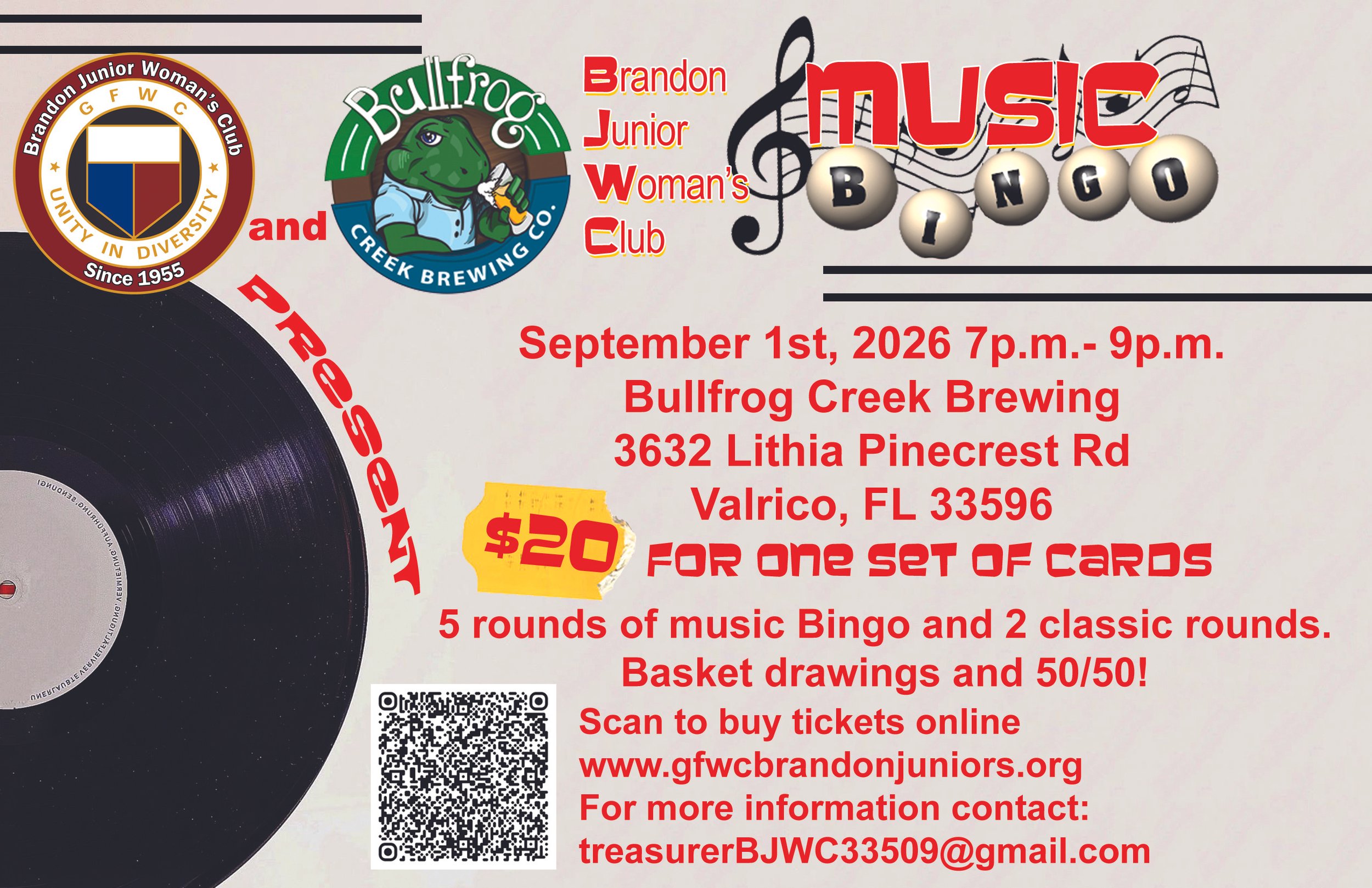 SEPTEMBER Music Bingo Night