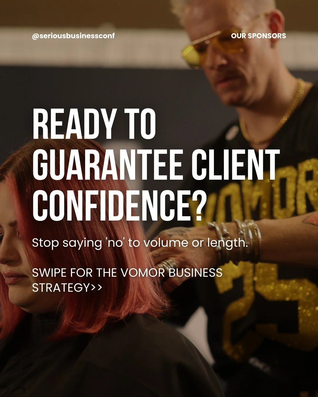 How to Achieve Client Confidence AND Business Growth: Visit VOMOR. 💎

Your Serious Business ticket is your pass to the ultimate client transformation strategy! We are thrilled to welcome our partners @Vomor who are bringing a full hands-on experienc
