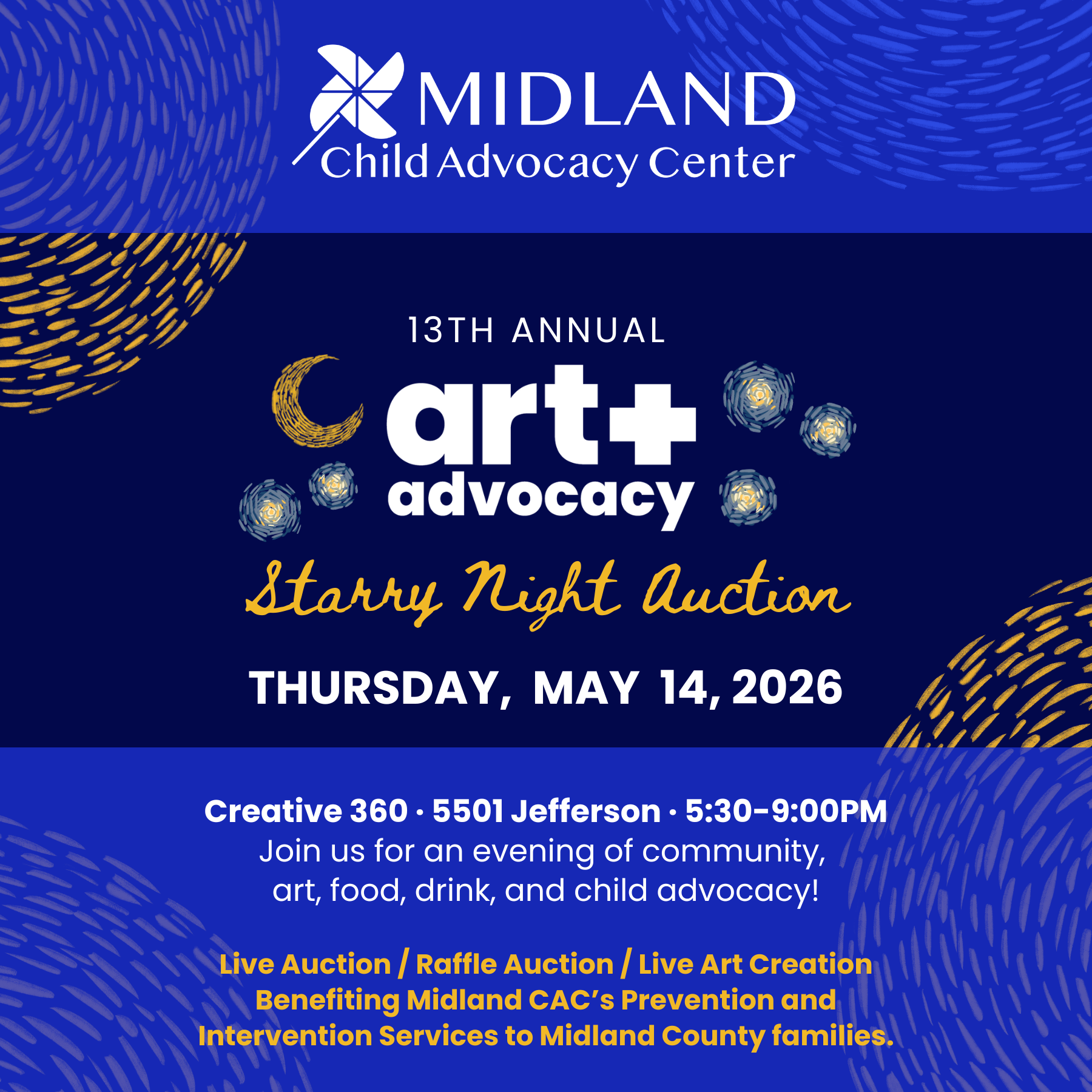 Midland Child Advocacy Center's 13th annual Art + Advocacy Auction to be held May 14