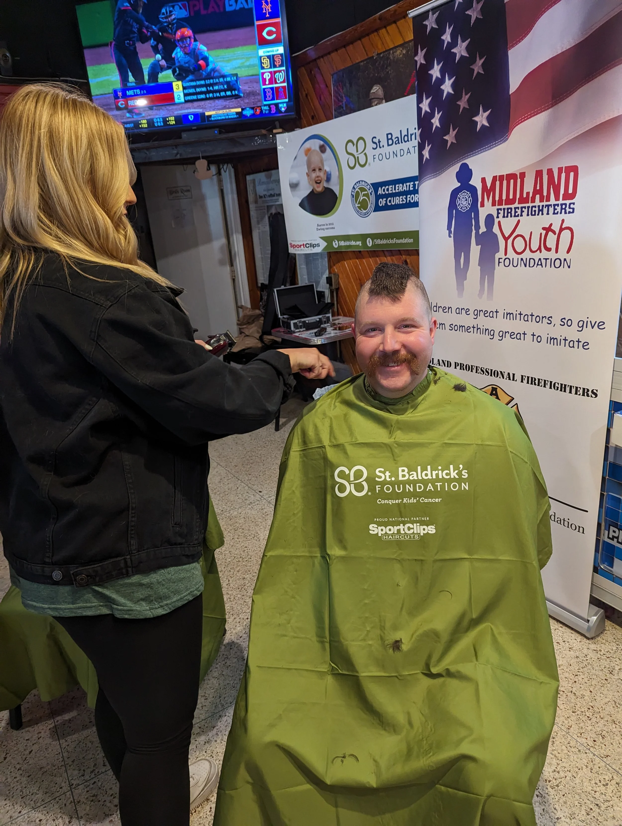 The Midland Firefighters Youth Foundation hosts a St. Baldrick's event in mid-April