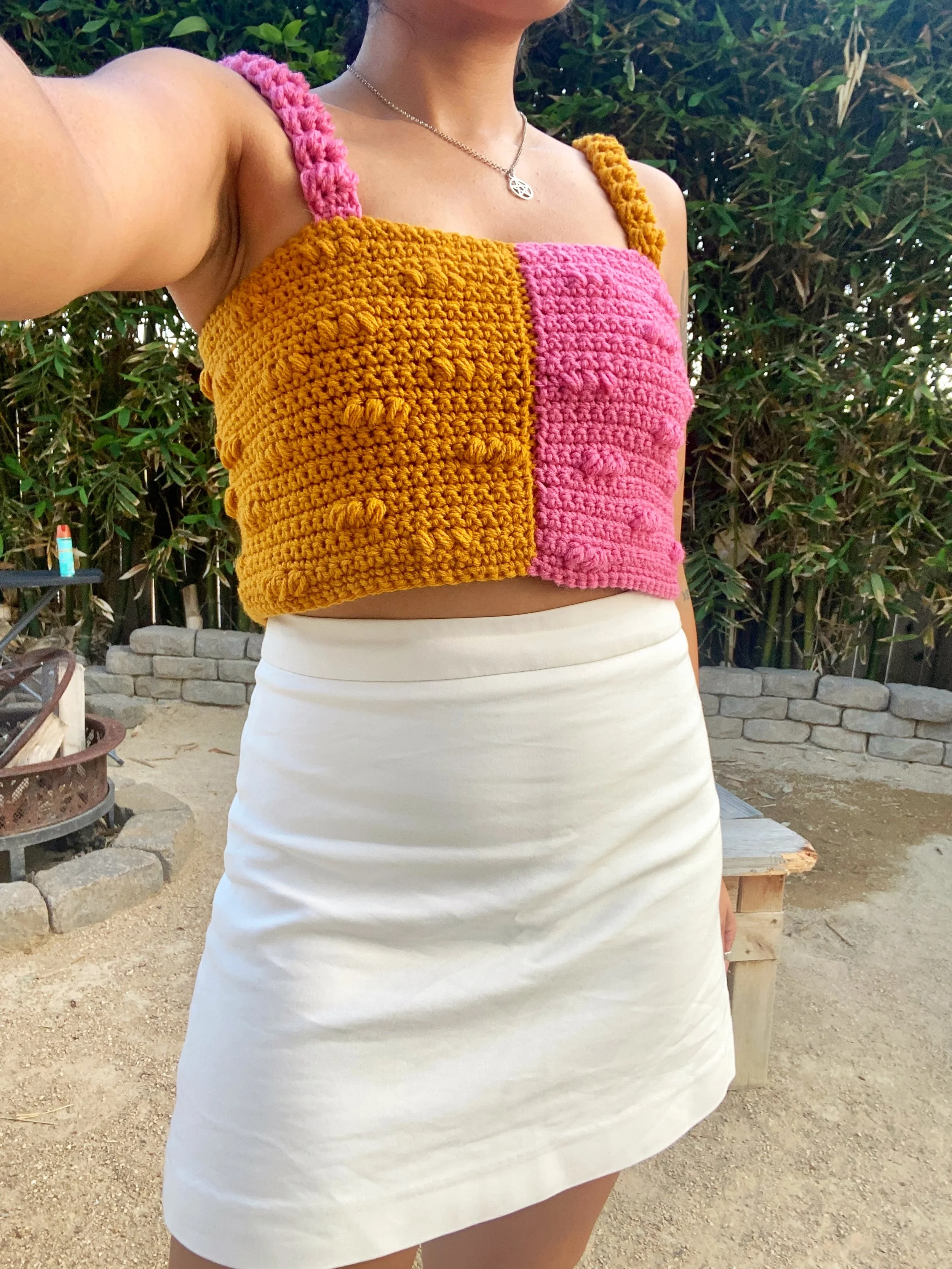 the first lil' summer top i ever designed and crocheted <33 

circa 2021

wait, but should i bring this design back for summer 2026??