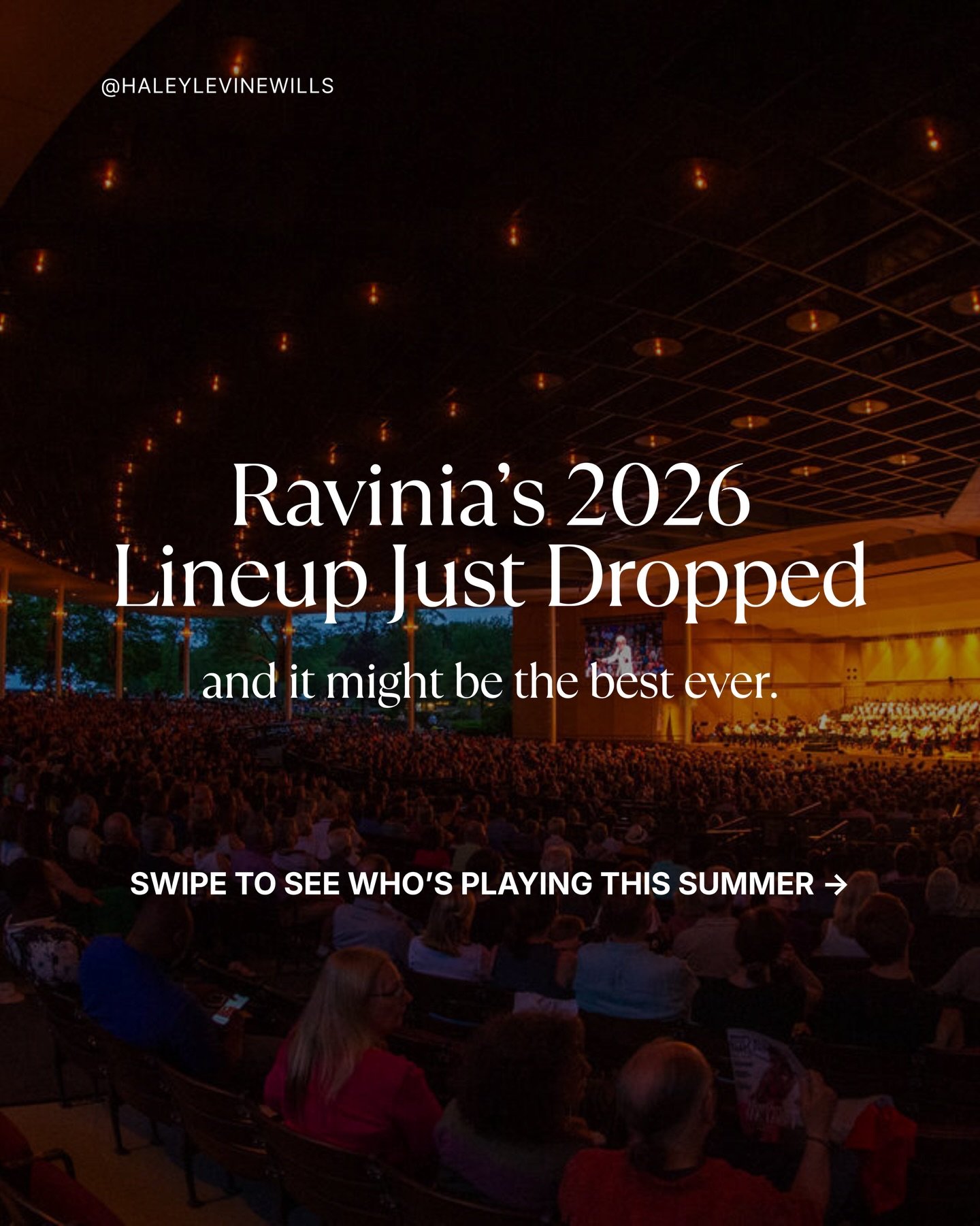 Ravinia just dropped its lineup, and this might be one of the best ones yet.

I&rsquo;m especially excited about:
- Chance the Rapper
- St. Vincent 
- Paul Simon
- Ray LaMontagne
- Brandi Carlile

Always one of the best parts of summer on the North S