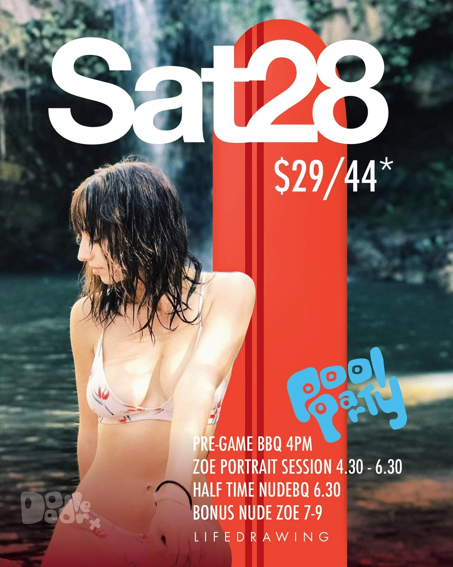 The festival of ZO is go. This Saturday choose to paint Zoe in a single beach party inspired set or come down at 6.30 for our free bbq and bonus nude also played by the purest sitter in town Zoe&hellip; or just come for the whole day. Book at doodler