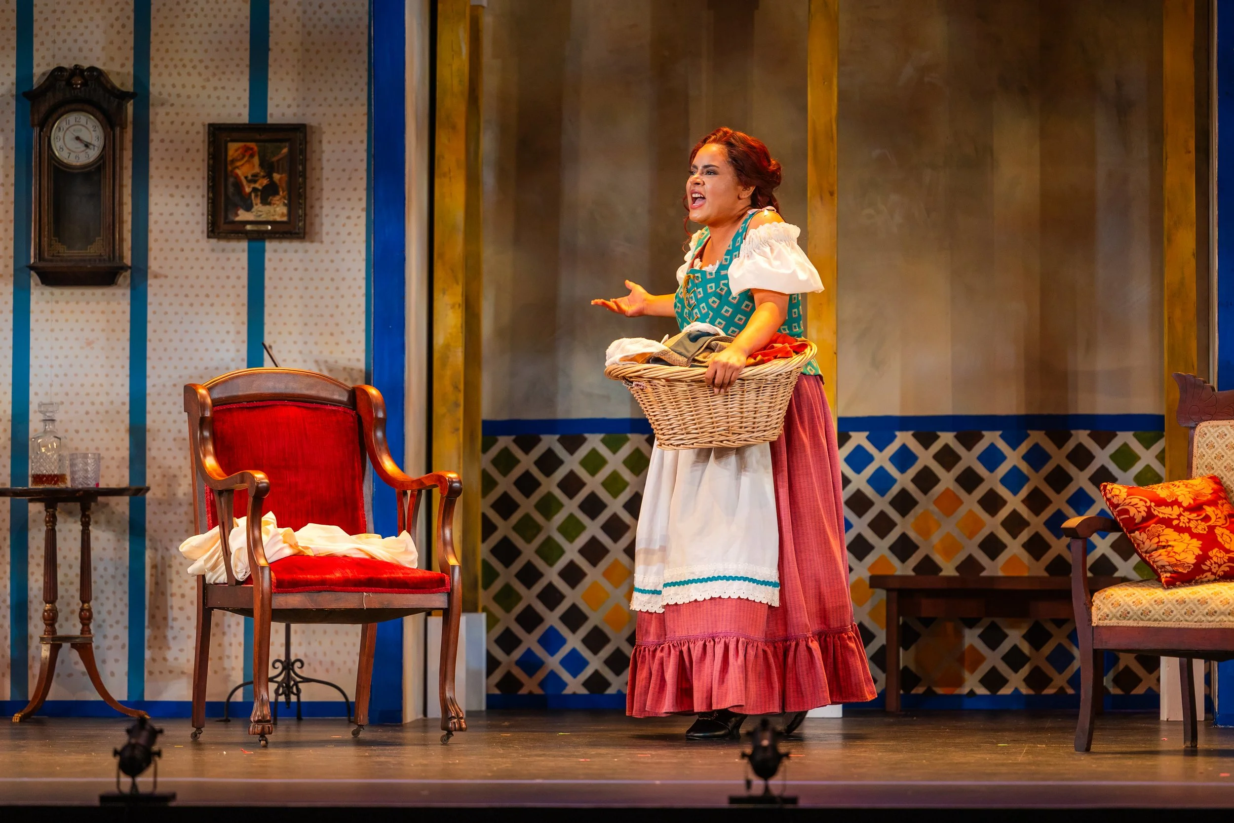 performing as a Berta in Rossini's "Il barbiere di Siviglia" | Charlottesville Opera (2026) | photos by Reittig & Co.