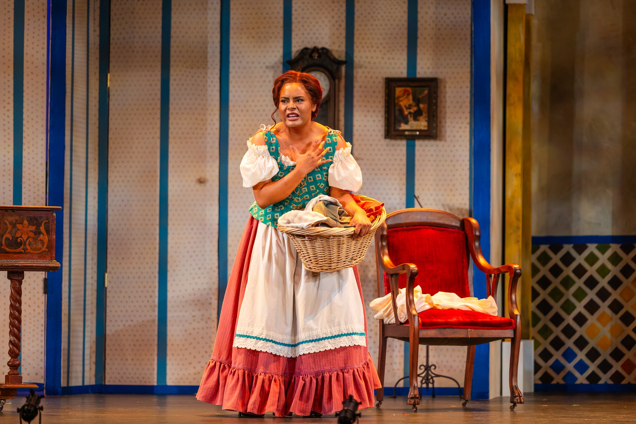 performing as a Berta in Rossini's "Il barbiere di Siviglia" | Charlottesville Opera (2026) | photos by Reittig & Co.