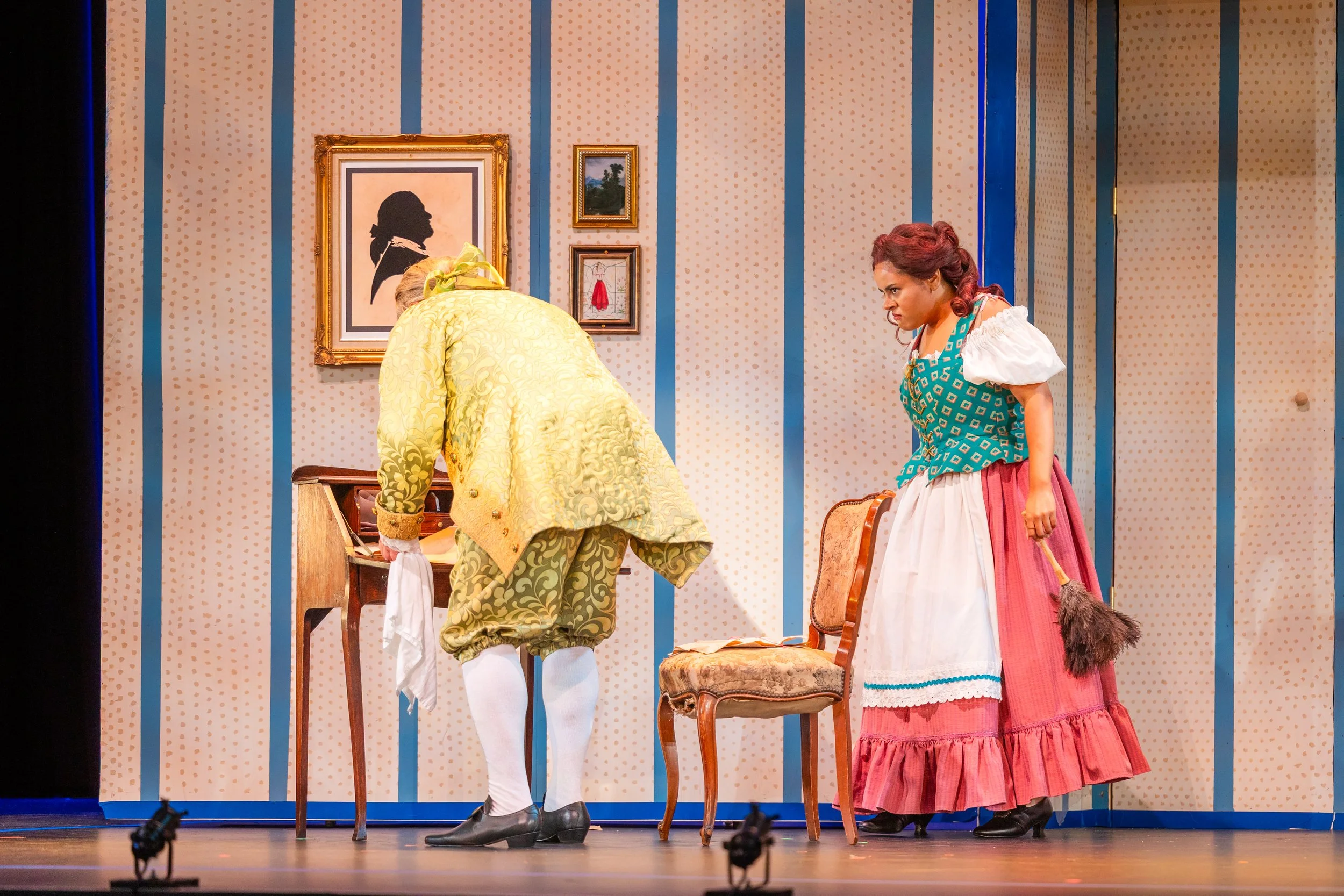performing as a Berta in Rossini's "Il barbiere di Siviglia" | Charlottesville Opera (2026) | photos by Reittig & Co.