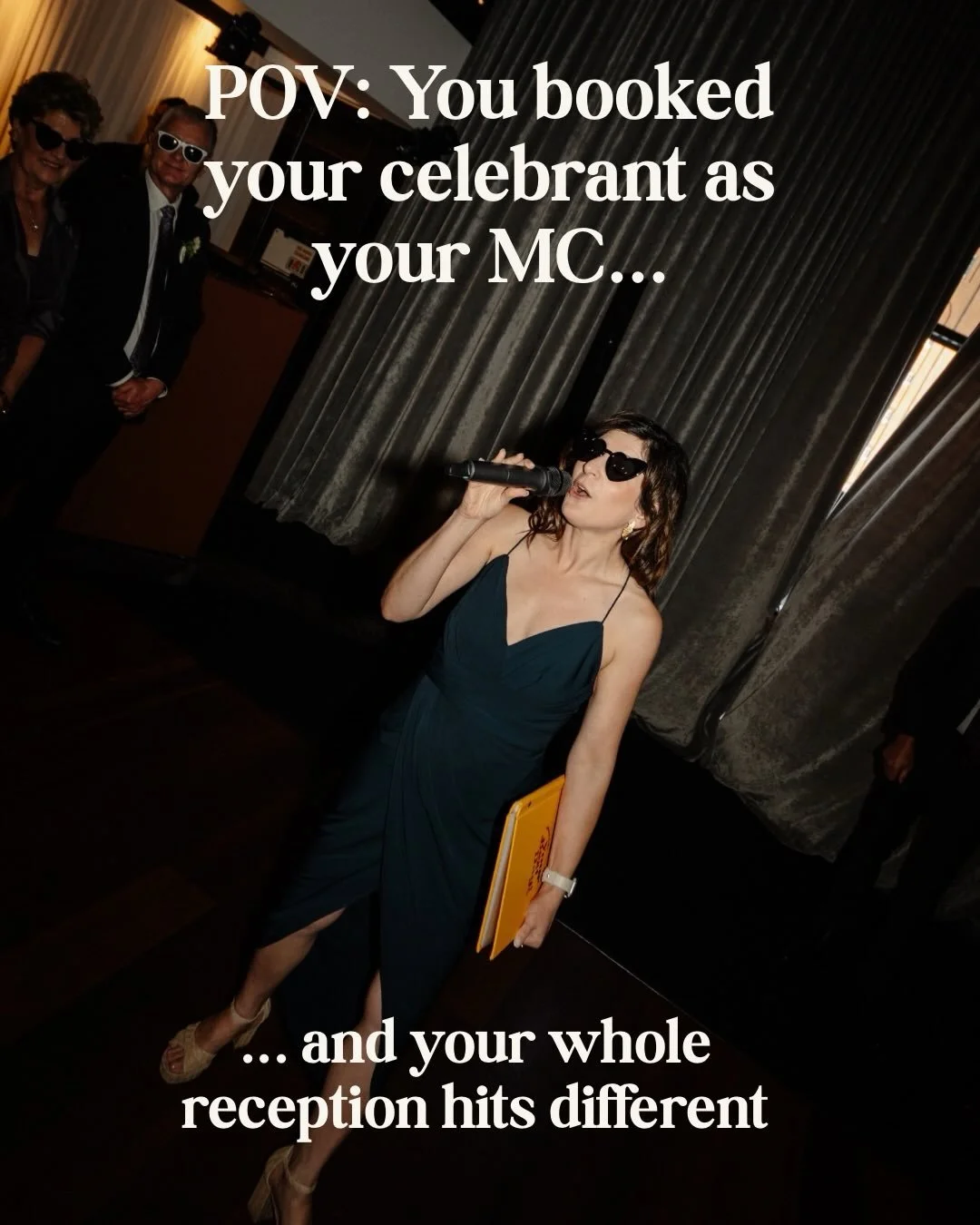 💅 Not to be dramatic&hellip; but your MC can make or break your reception.

Because anyone can hold a microphone.

But not everyone can:

* read the room
* keep things flowing
* and create this kind of energy

This is what it looks like when everyth