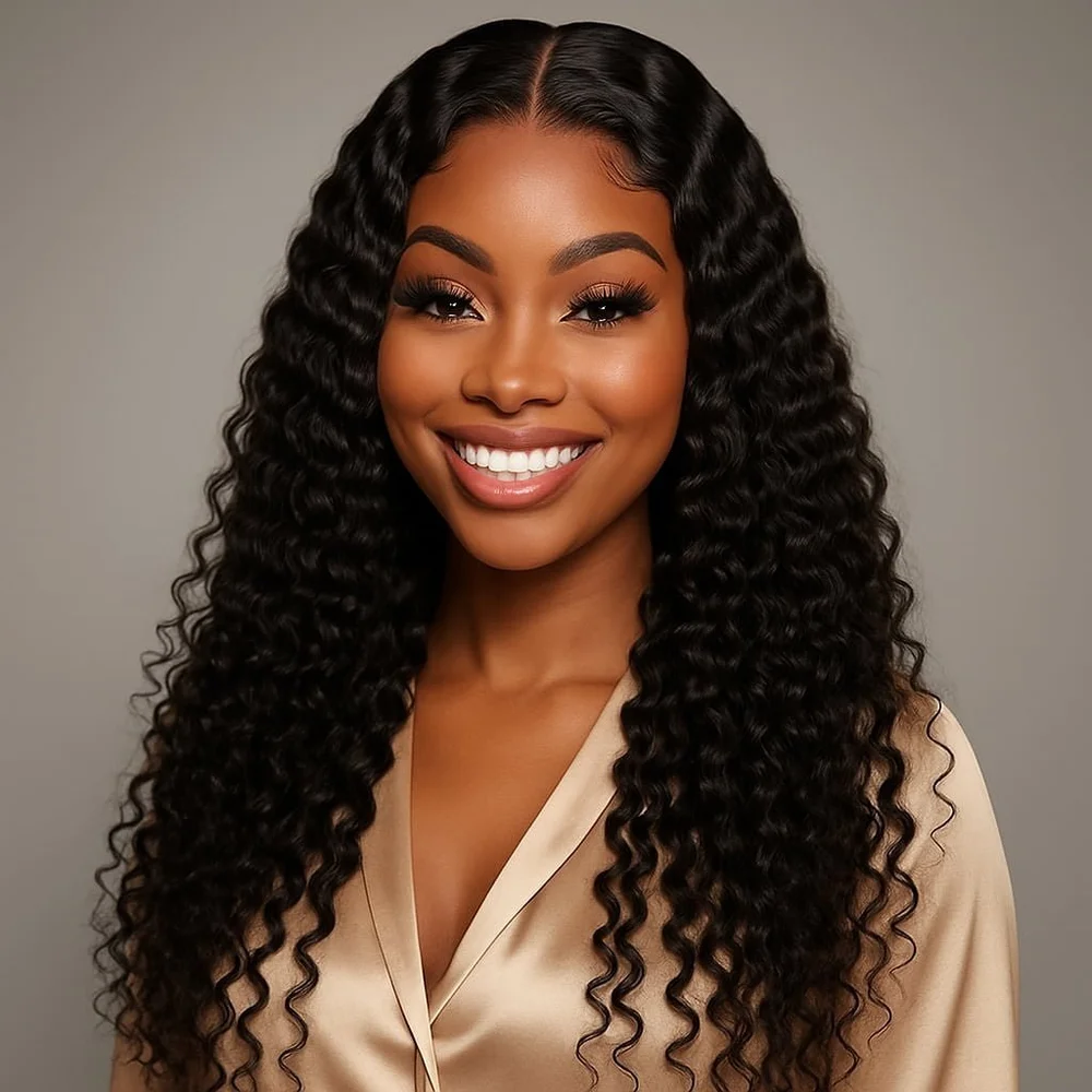 Medium Curly Human Hair Blend Wig with Medical Base for Hair Loss Amazon.com : igennki Full Wig Human Hair Blend Wigs Medium  main image 2