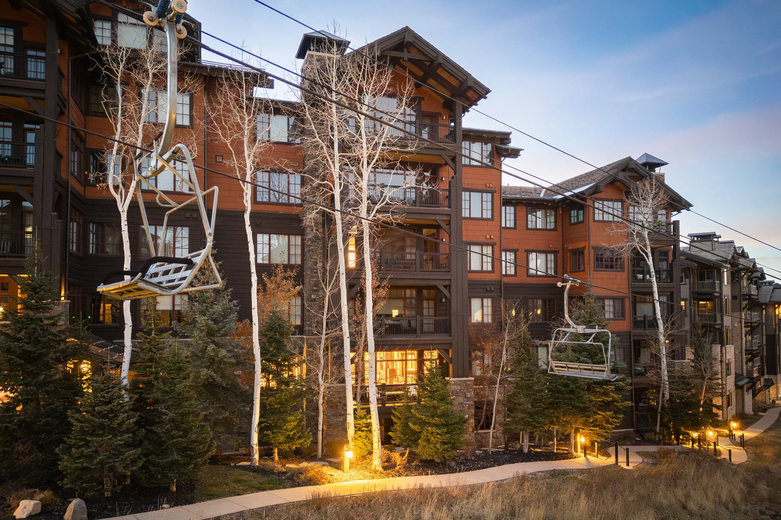 Silver Strike Express chairlift passes just steps from Flagstaff Lodge