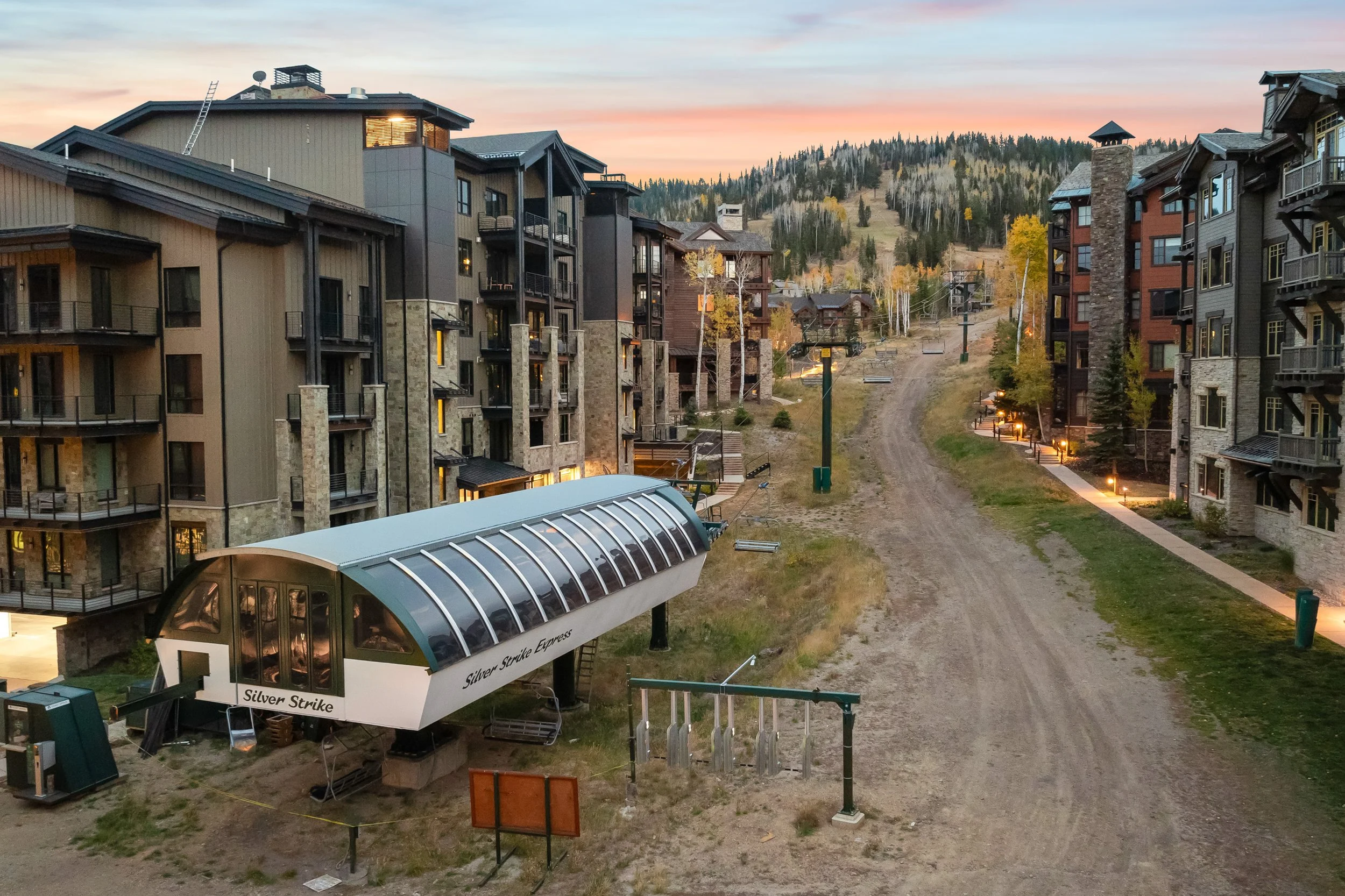Silver Strike Express base station — true ski-in/ski-out access from your door
