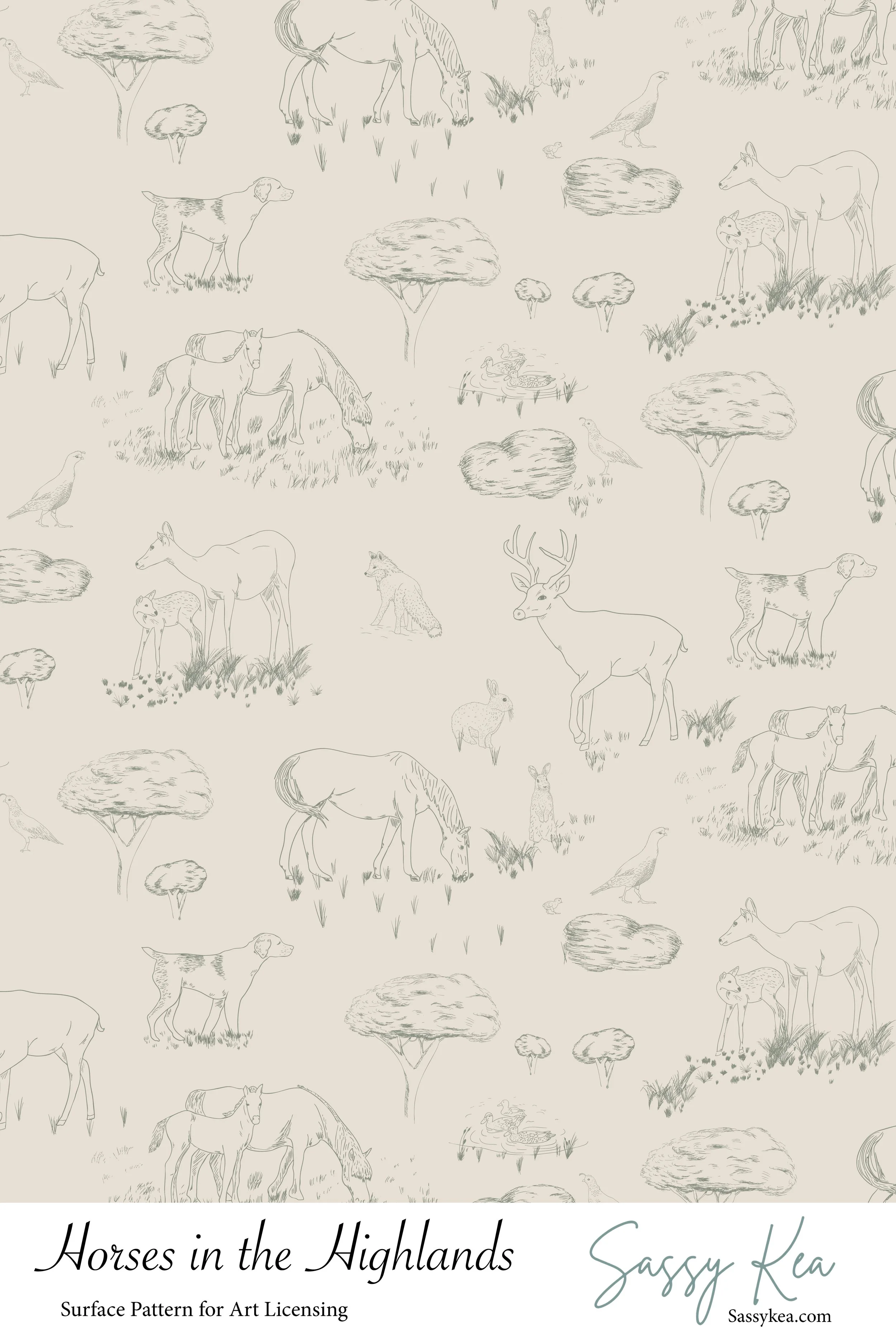 Horses in the Highlands sage toile.jpg
