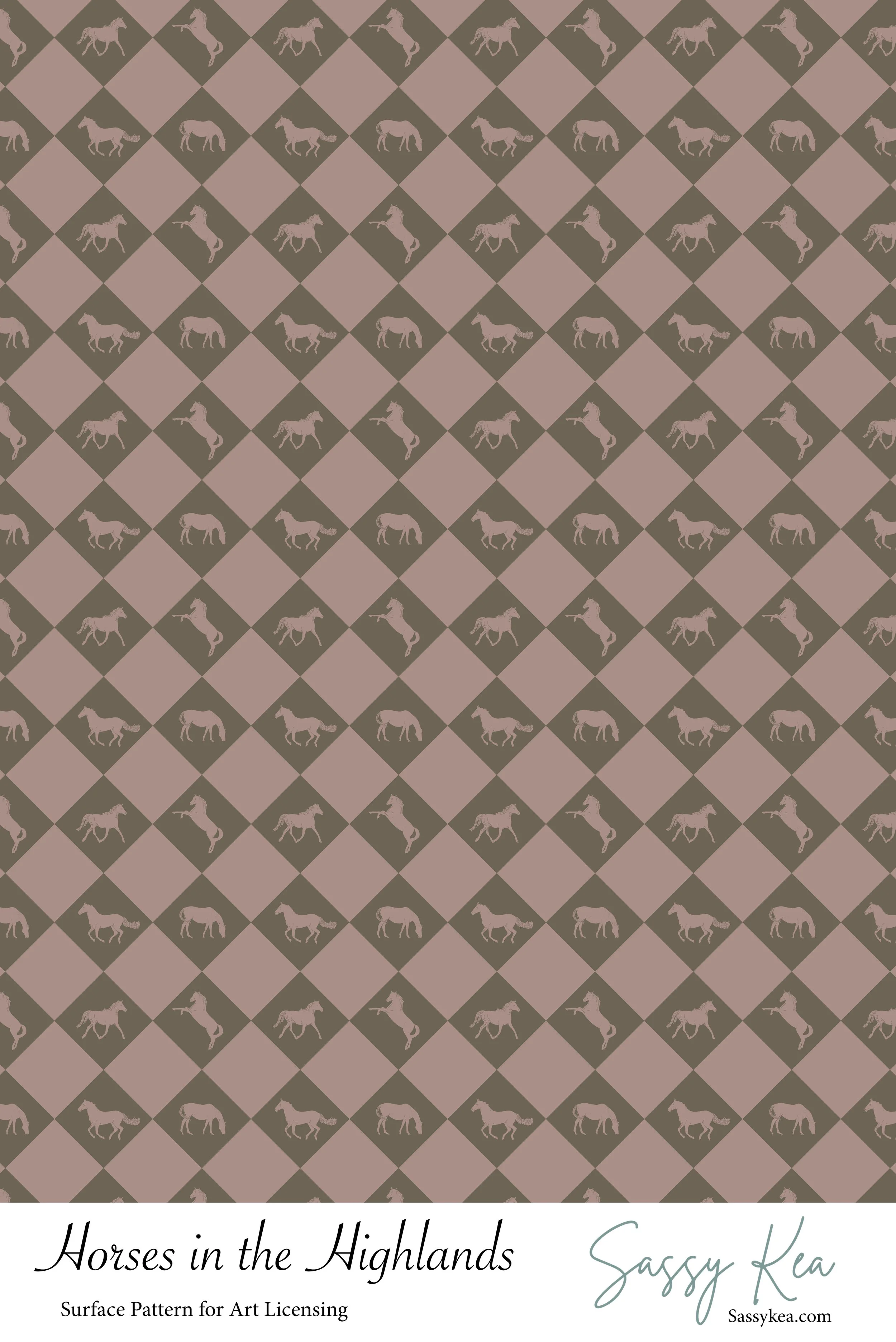 pink and brown horse checker.jpg