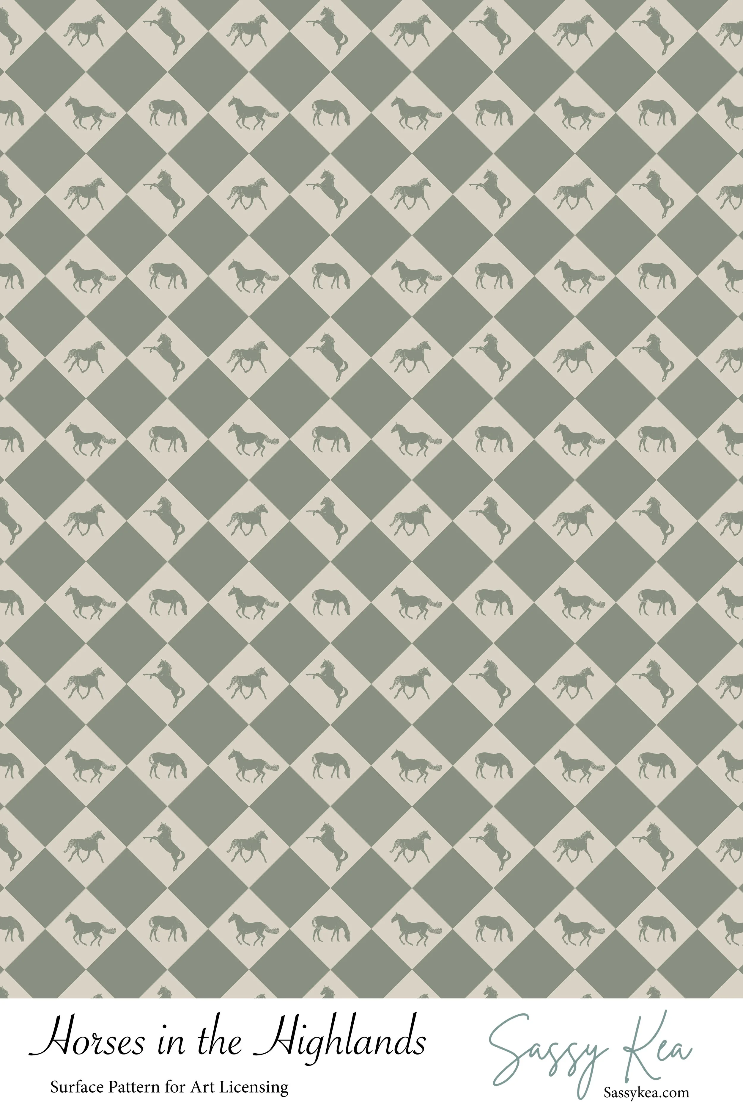 sage green checker horses.jpg