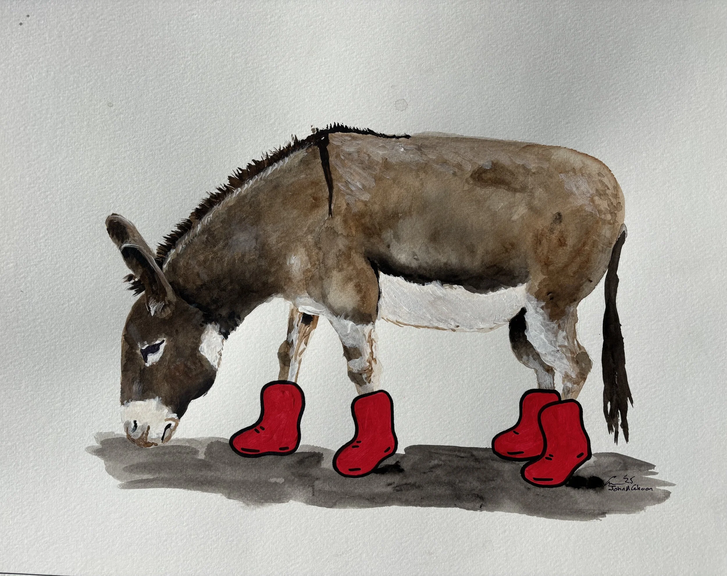 donkey red boots eating wont work.jpeg