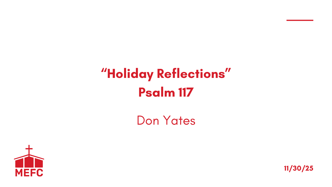 “Holiday Reflections” - November 30th, 2025