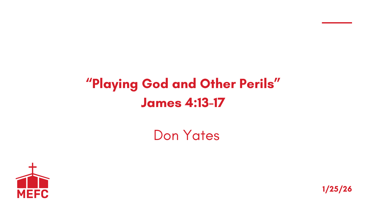 “Playing God and Other Perils” - January 25th, 2026