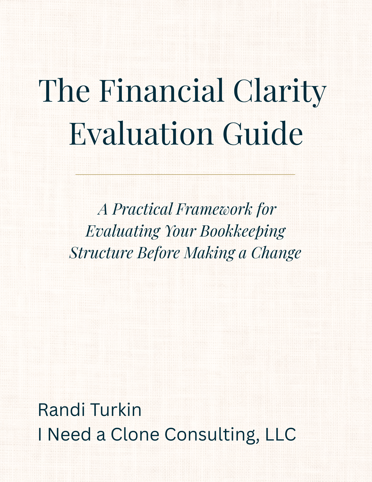 The Financial Clarity Evaluation Guide
